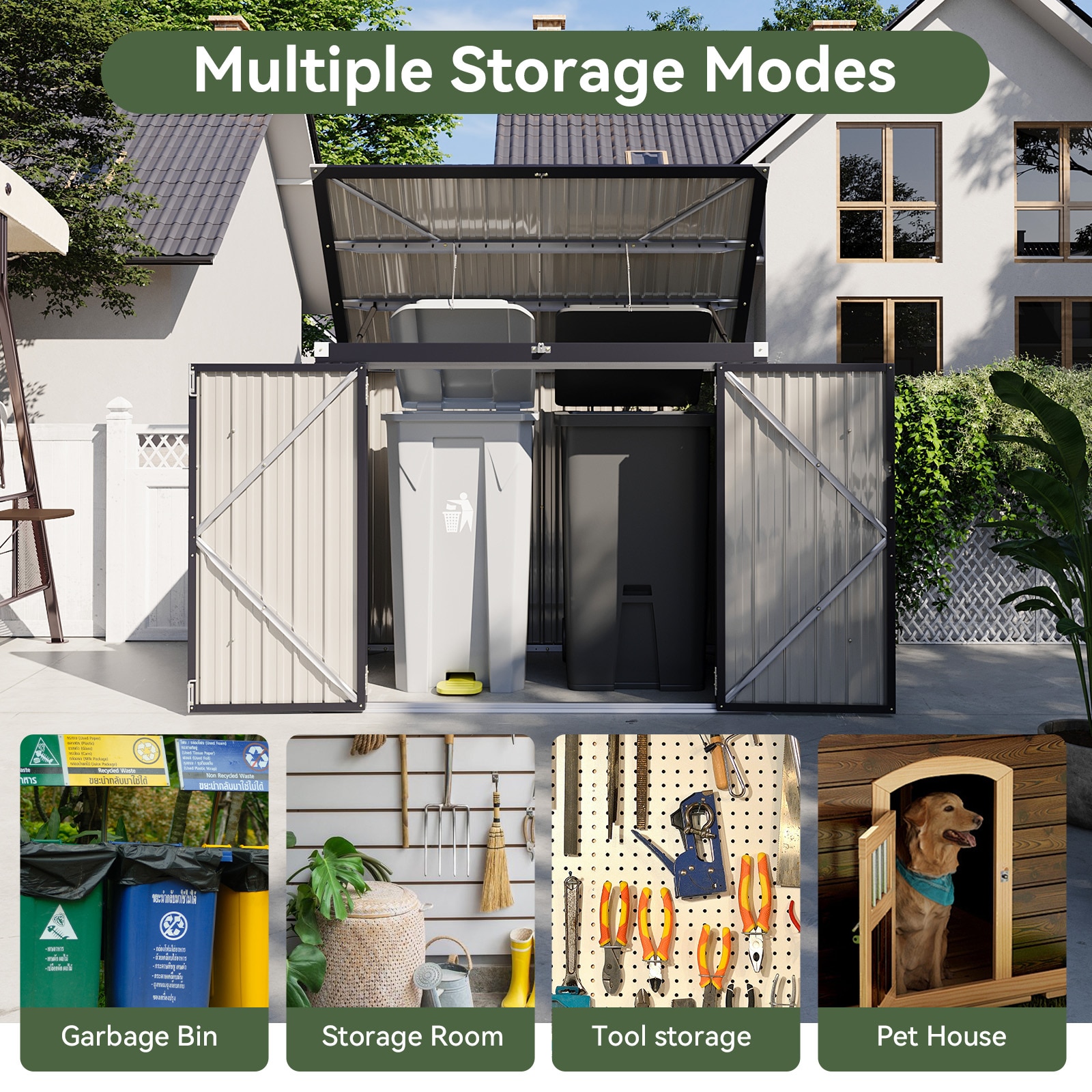 AOXUN AX-30111B Metal-Storage-Buildings-Sheds - View #4