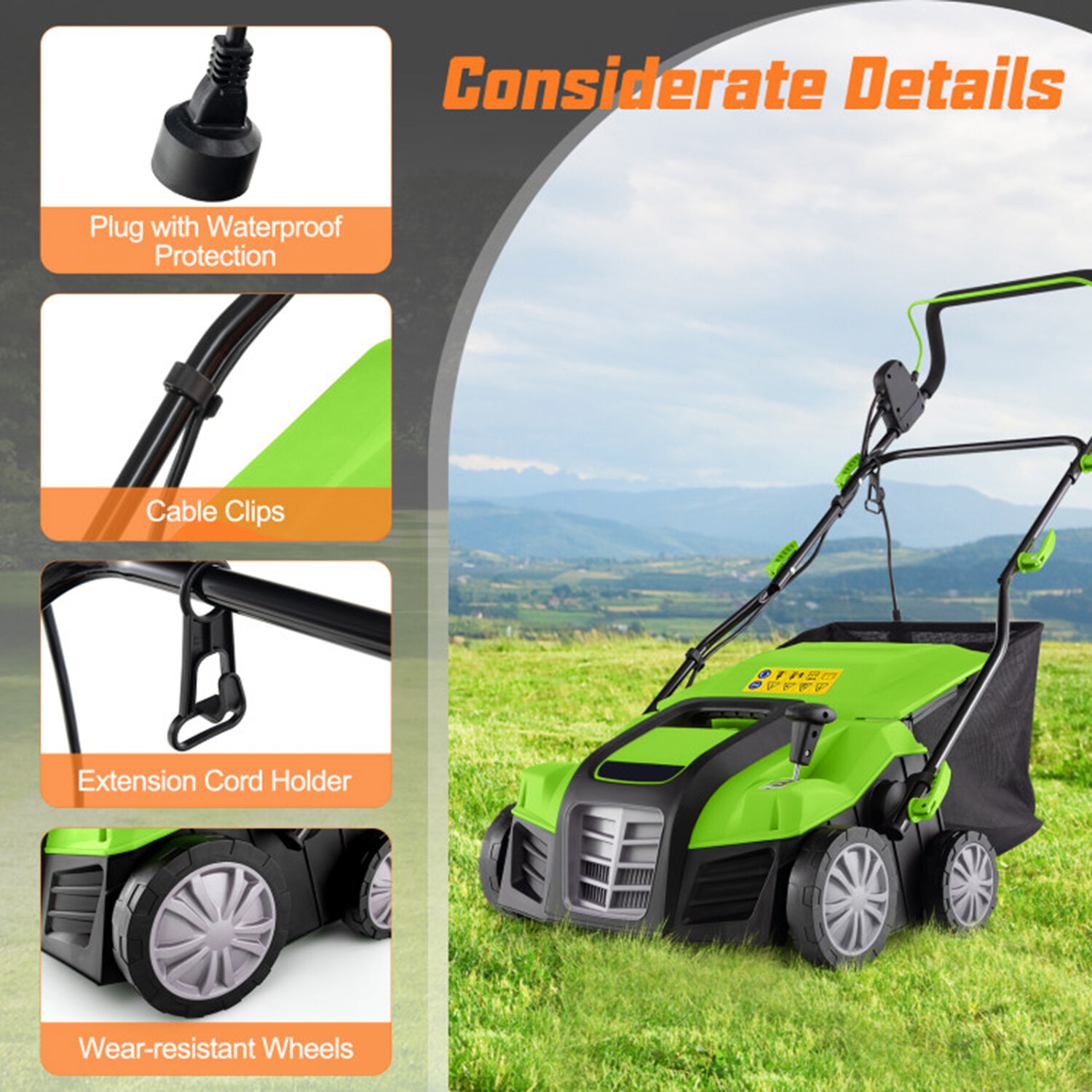 Mondawe MO-ET082GN3P Push-Mower-Electric - View #3