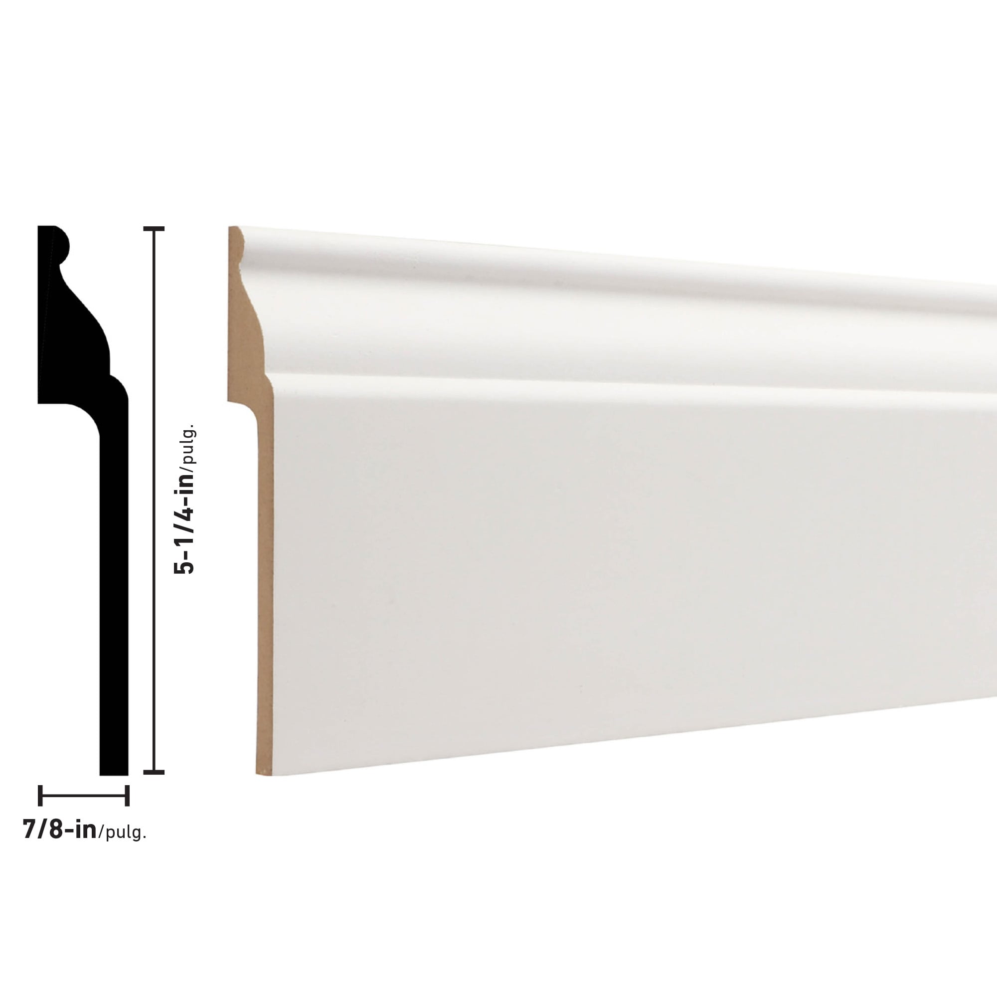 Ornamental Mouldings 1541-8FTMDF Baseboard-Moulding - View #2
