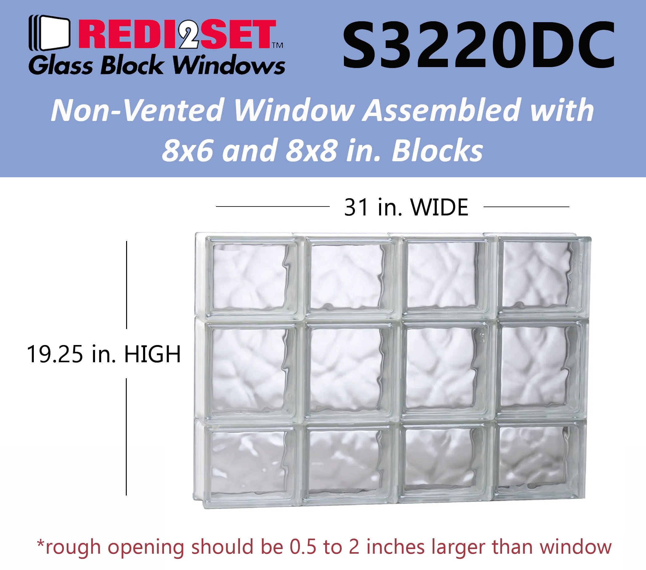 REDI2SET S3220DC Glass-Block-Windows - View #2