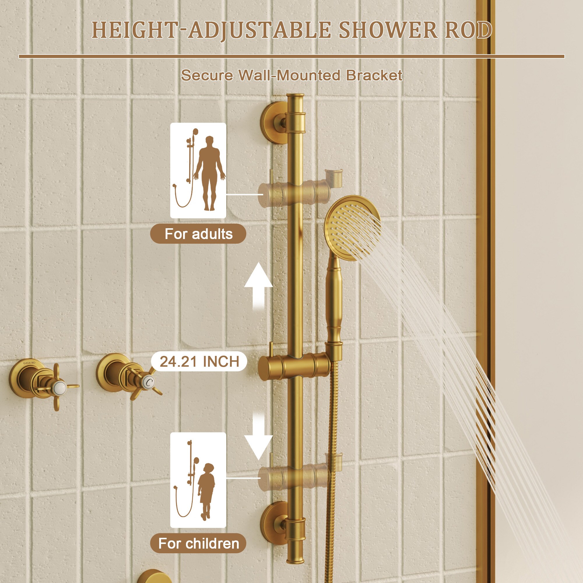 CASAINC BR0105212BG Tub-Shower-Faucets - View #8
