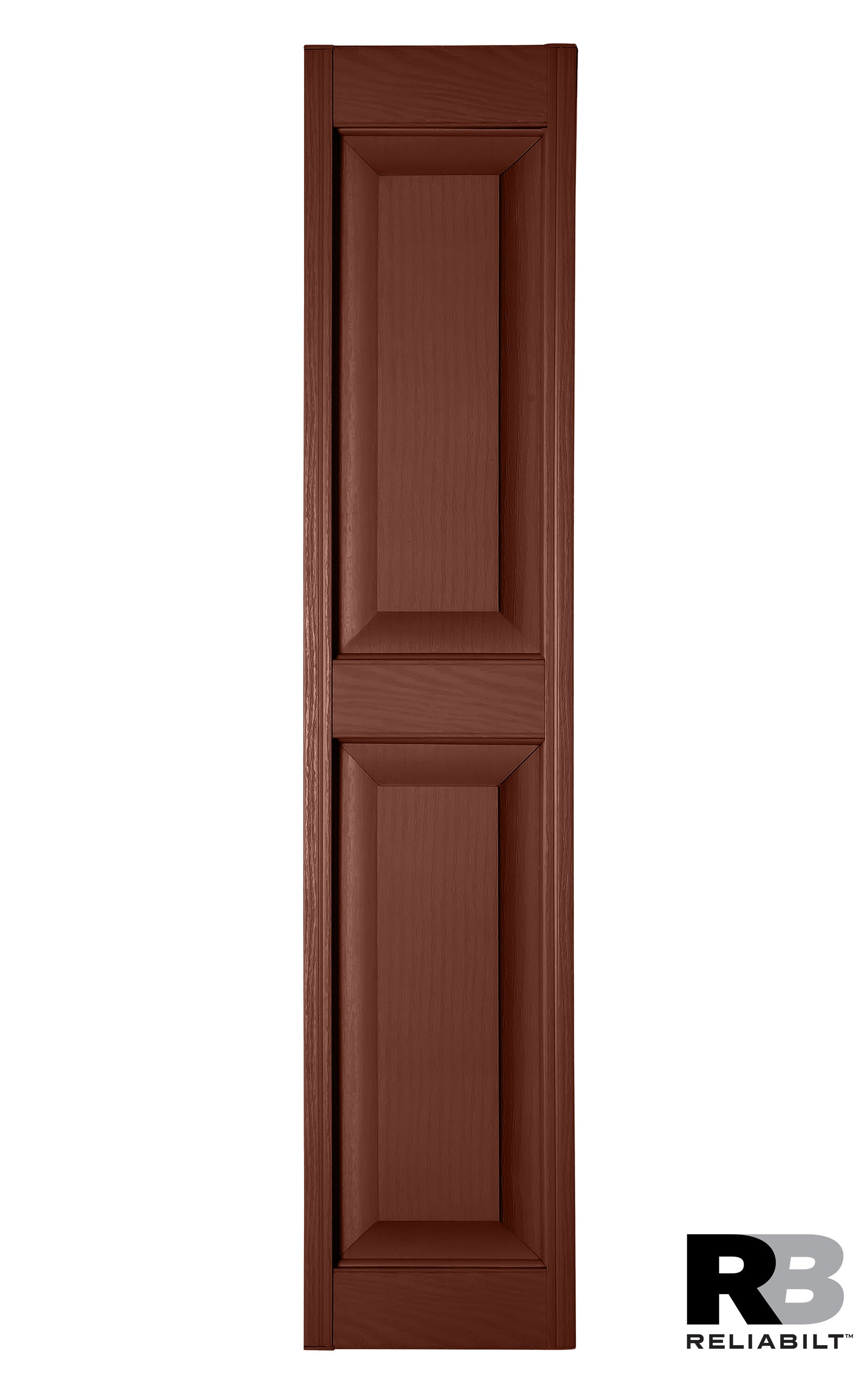RELIABILT RP1052005 10-in W x 52-in H Brick Red Raised panel Polypropylene Exterior Shutters ( 2 -Pack )