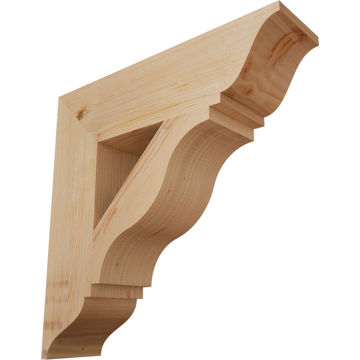 Ekena Millwork BKT06X24X24FST01SDF Funston traditional smooth 5-1/2-in x 24-in x 24-in Douglas fir Brown Wood Standard bracket