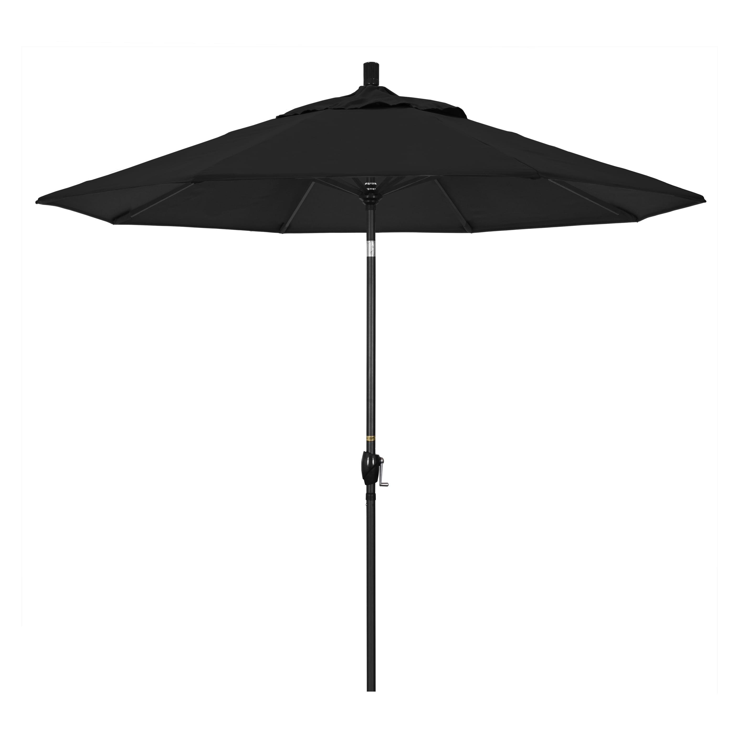 California Umbrella GSPT908302-5408 9-ft Aluminum Black Push-button Tilt Market Patio Umbrella