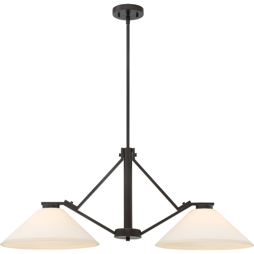  LW-SC537167 2 -Light Mahogany Bronze Transitional Linear Hanging Kitchen island light