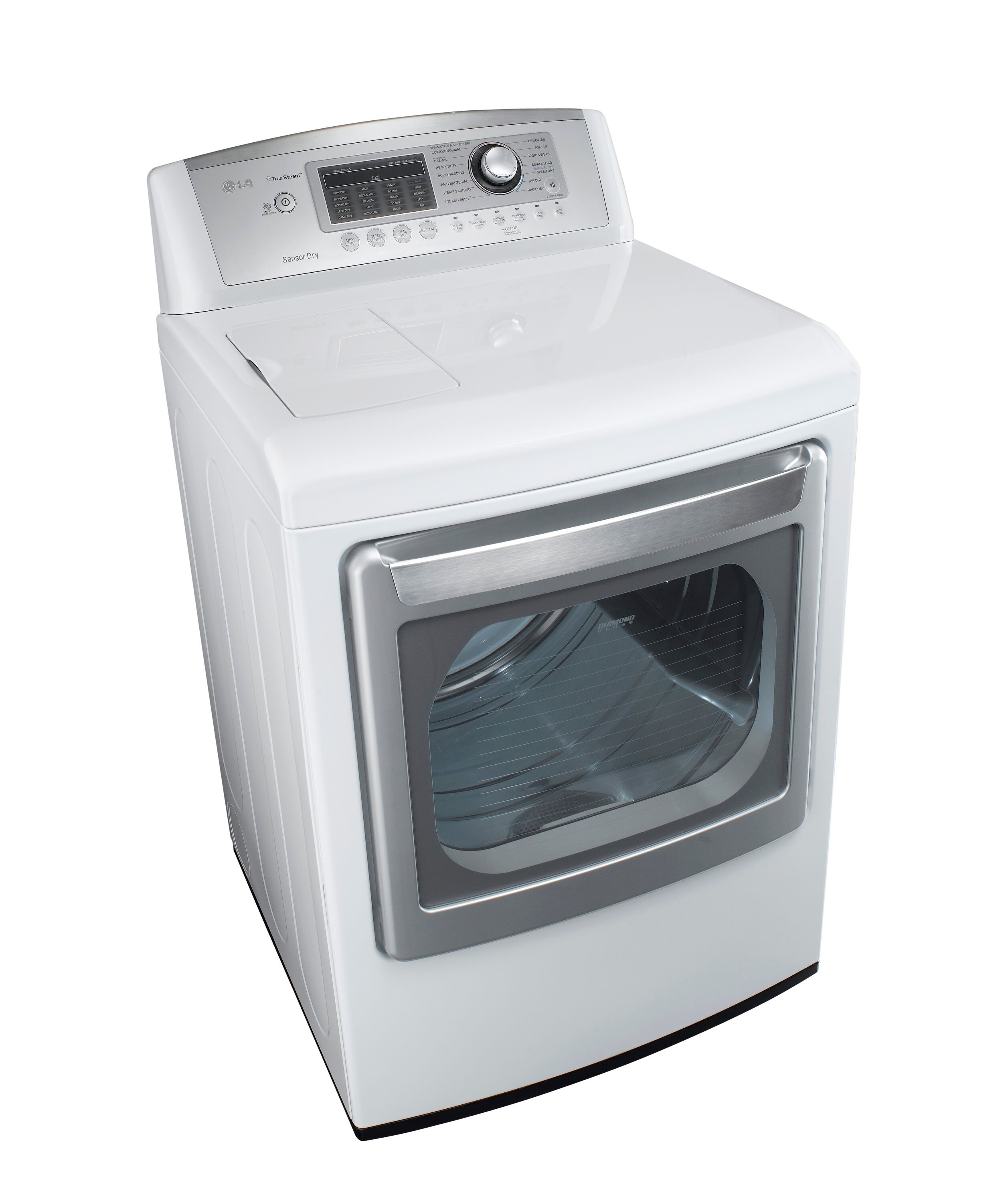 LG DLE2516W Electric Dryer With 5 Drying Programs
