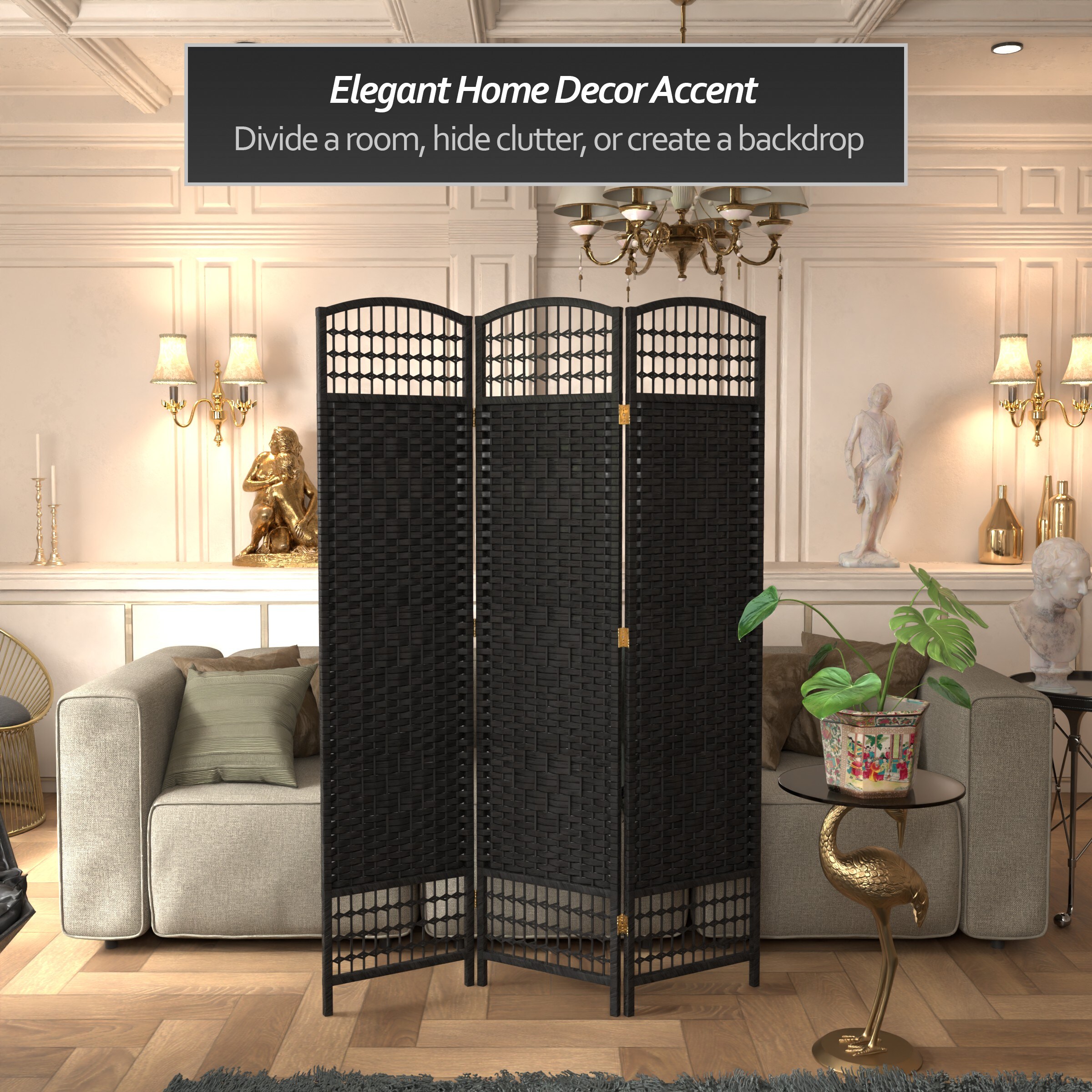 Red Lantern FB-DMND-BLK-3P Indoor-Privacy-Screens - View #2
