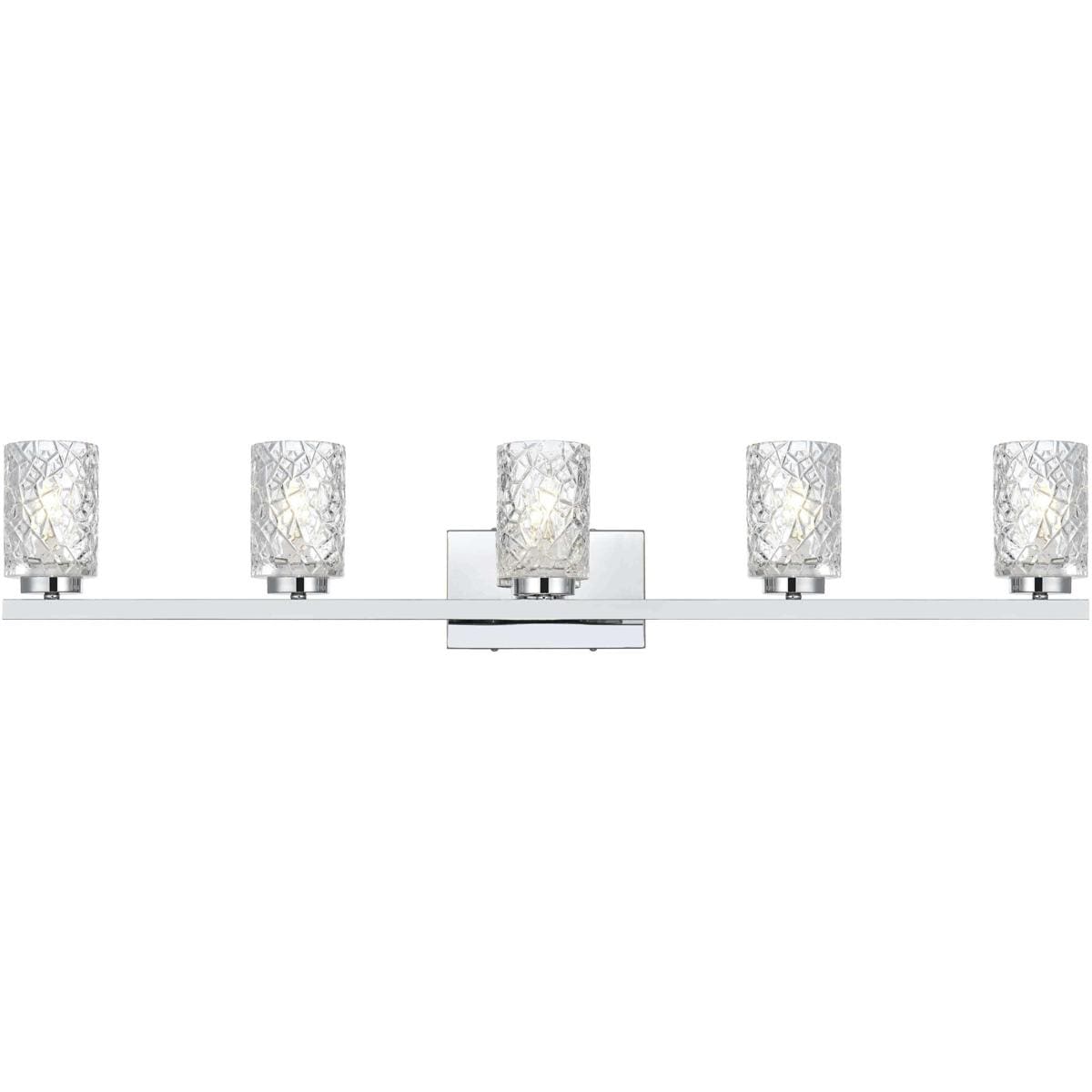Elegant Lighting 2851913 Living District LD7029W41C Cassie 5 Light 41 inch Chrome Bath Sconce Wall Light