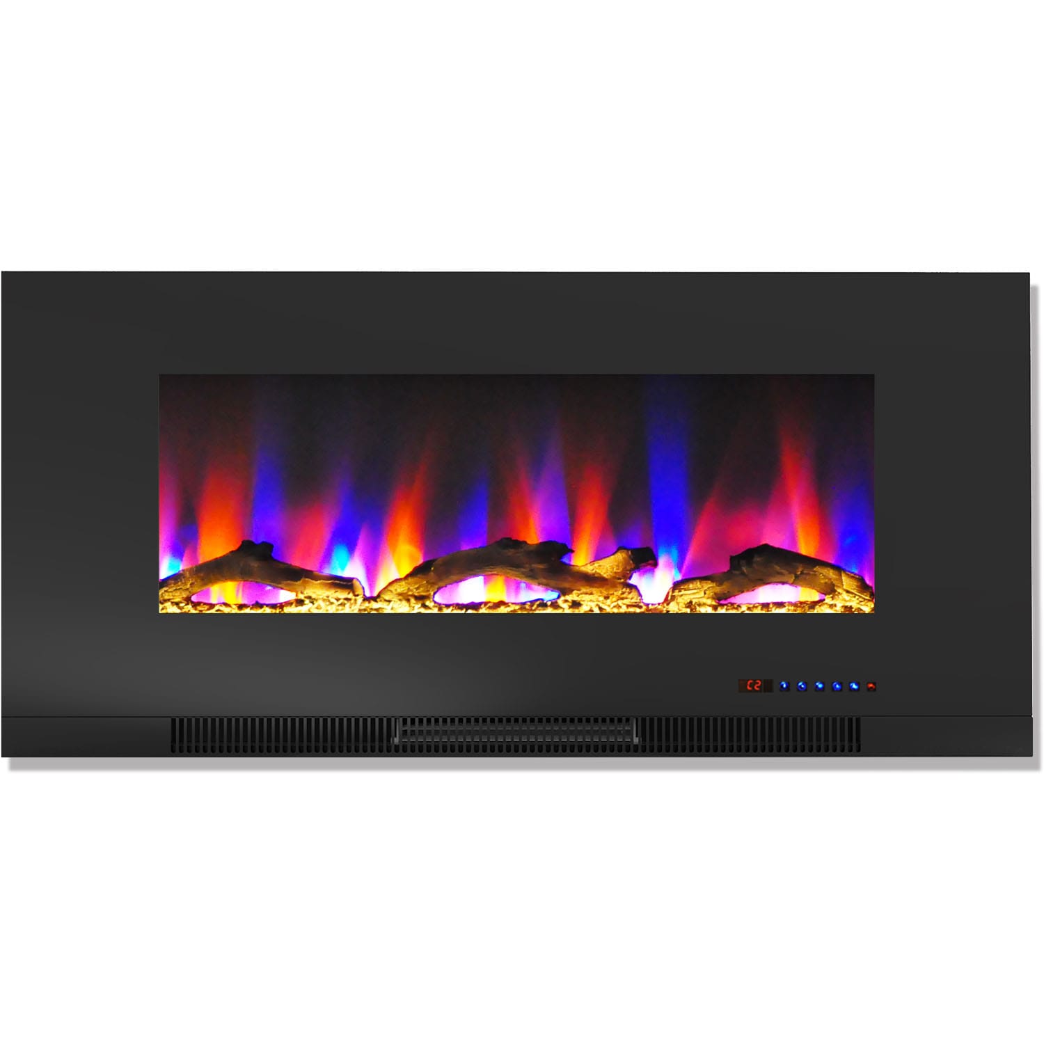 Goplus 15-in W Black LED Electric Fireplace EP24703 Sansujyuku sansujyuku.com