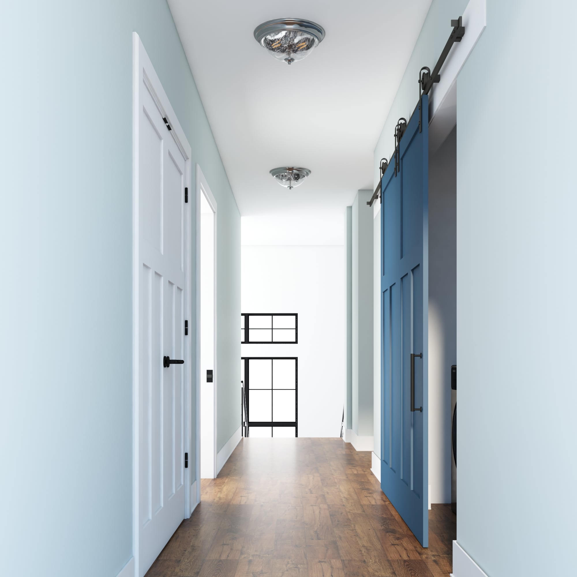 allen + roth 41193 2 -Light 13-in Brushed Nickel Flush Mount Light