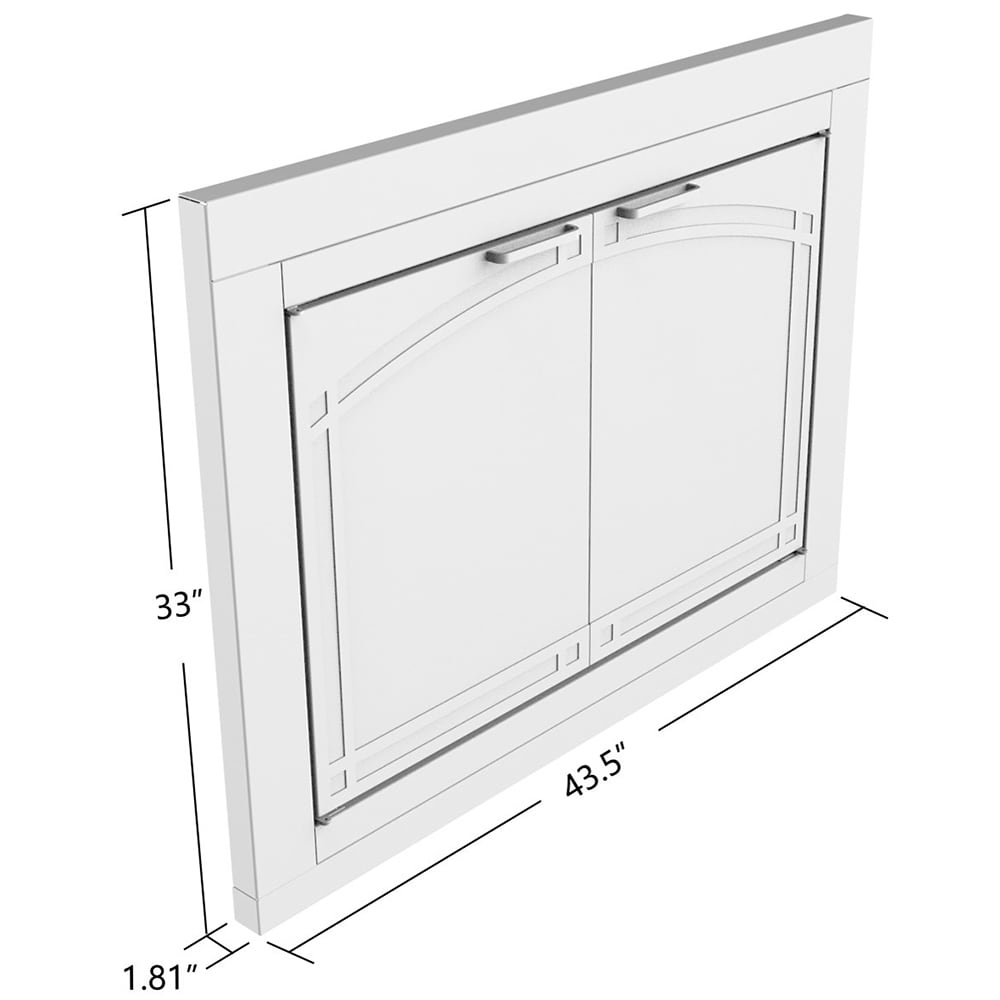 allen + roth FPDL309ORB Glass-Fireplace-Doors - View #9