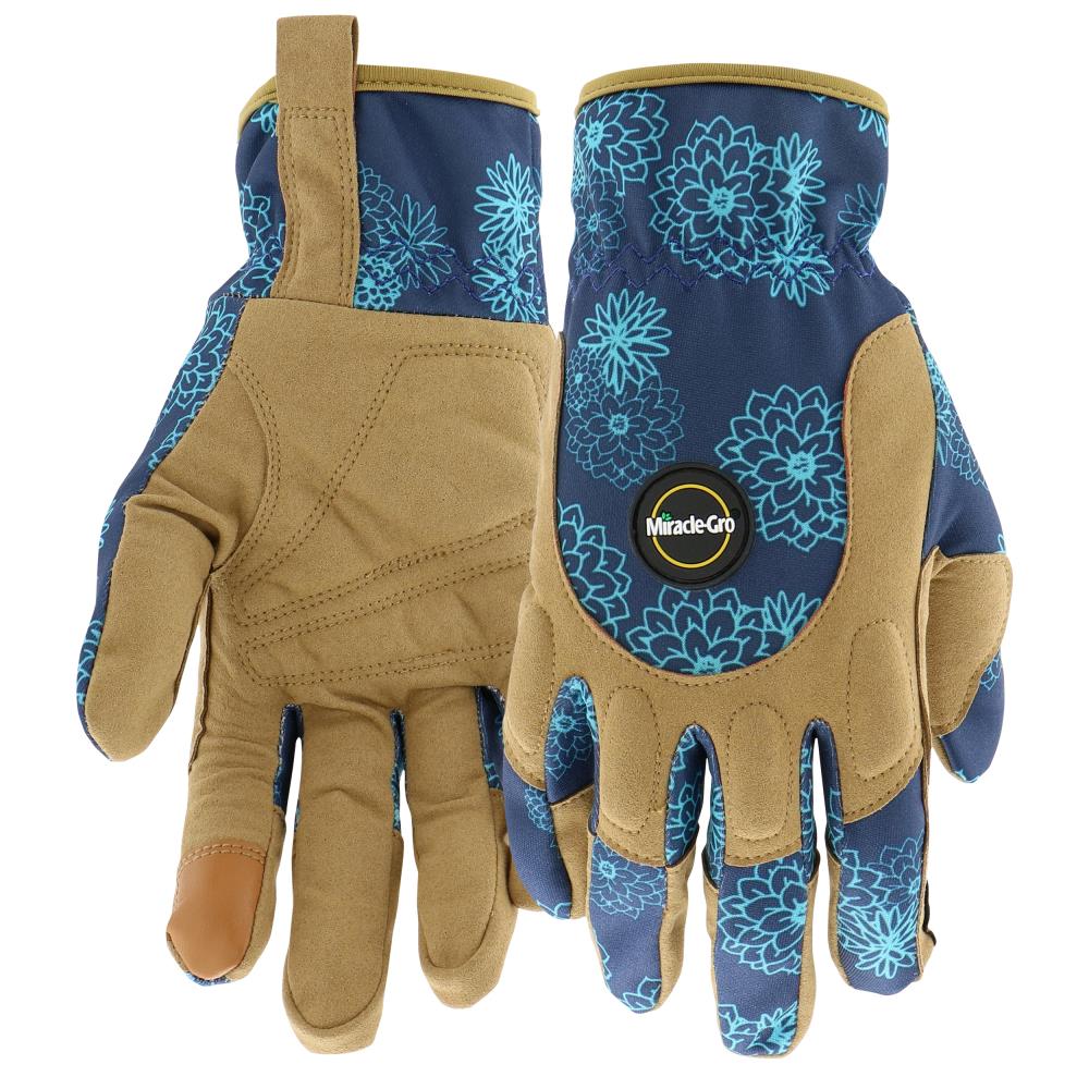 Ladies Patterned Garden Gloves with Cuffs Outdoor Indoor Activities Light Duty 