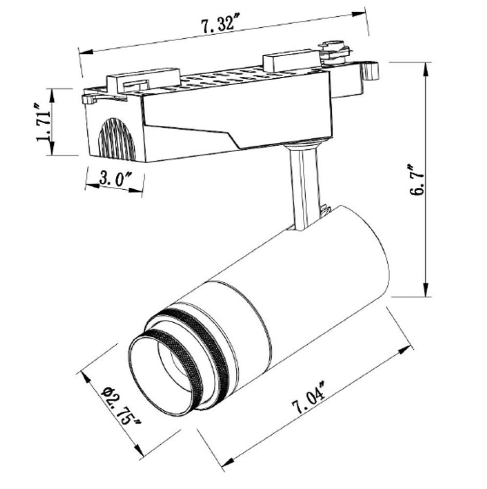 LIFEGARD L105 - LUM ADJ - 30W Track-Lighting-Heads - View #7