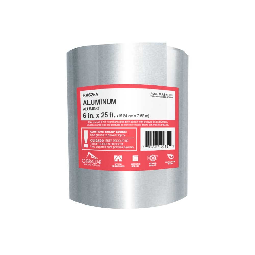 Gibraltar Building Products 6-in x 25-ft Aluminum Roll Flashing in