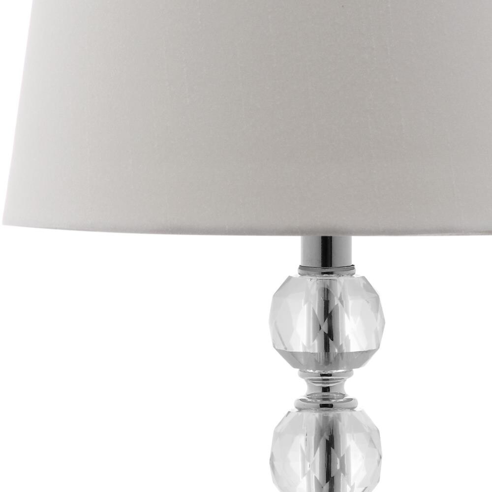 Safavieh Nola 16-in Clear Rotary Socket Table Lamp with Fabric Shade at ...
