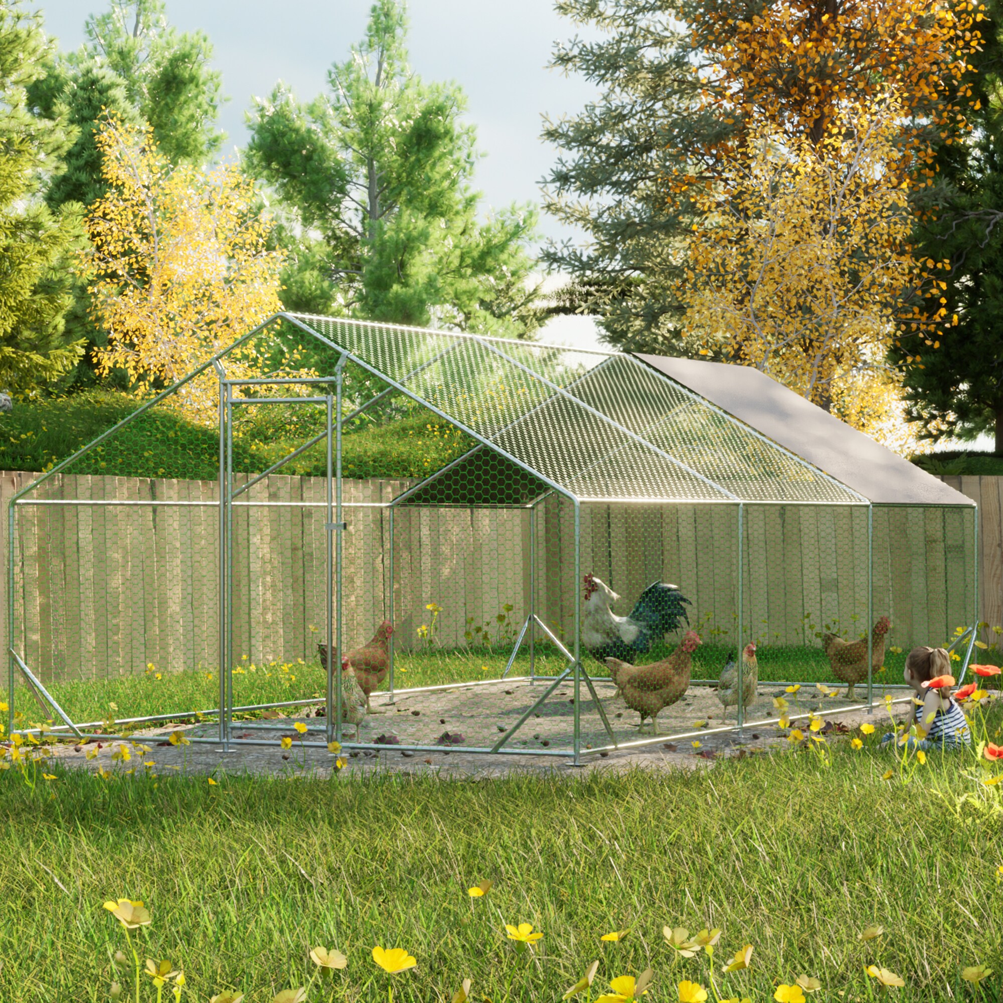 Kahomvis CX-QPW1-940 Chicken-Coops-Rabbit-Hutches - View #3