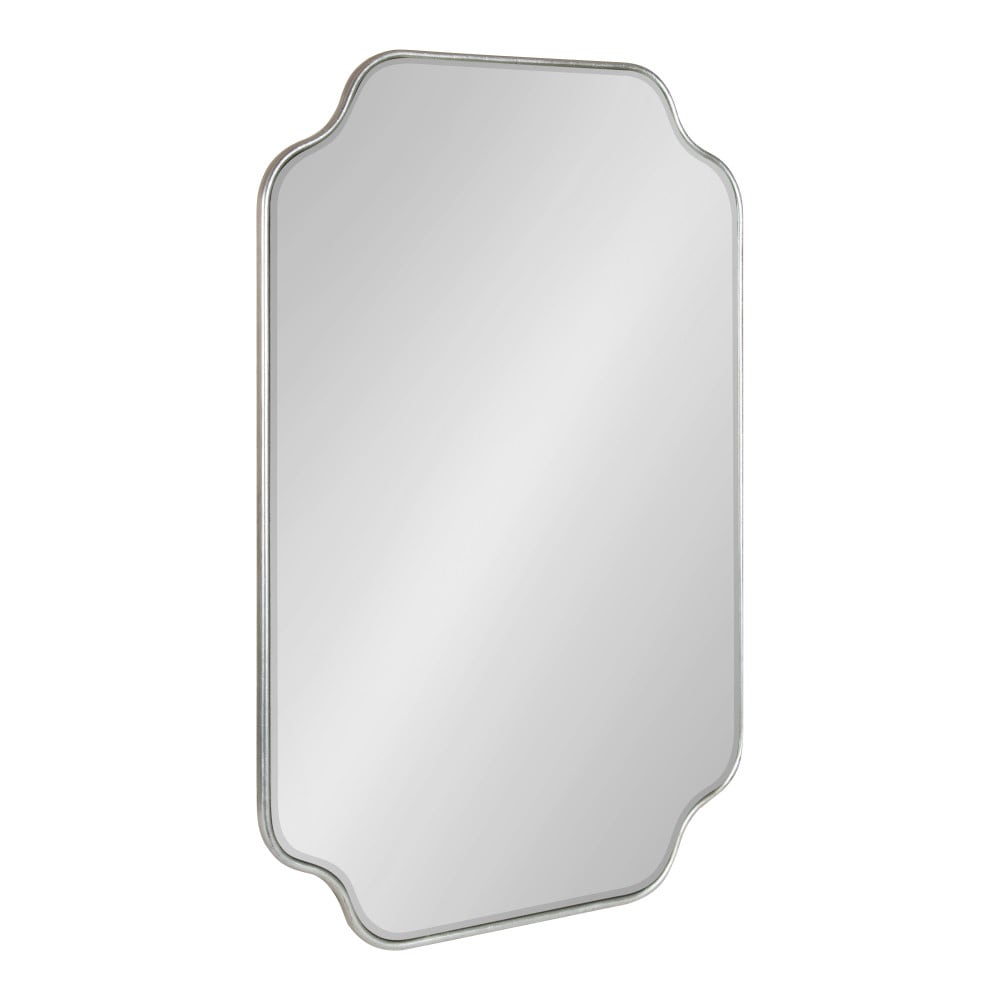 Kate and Laurel Plumley 24.00-in W x 36.00-in H Rectangle Silver Framed Wall Mirror