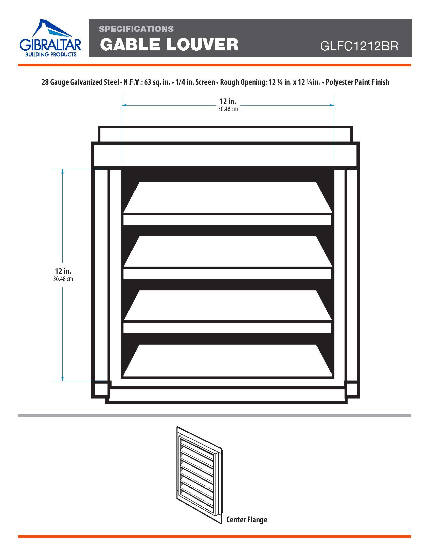 CMI GLFC1212BR Gable-Vents - View #4
