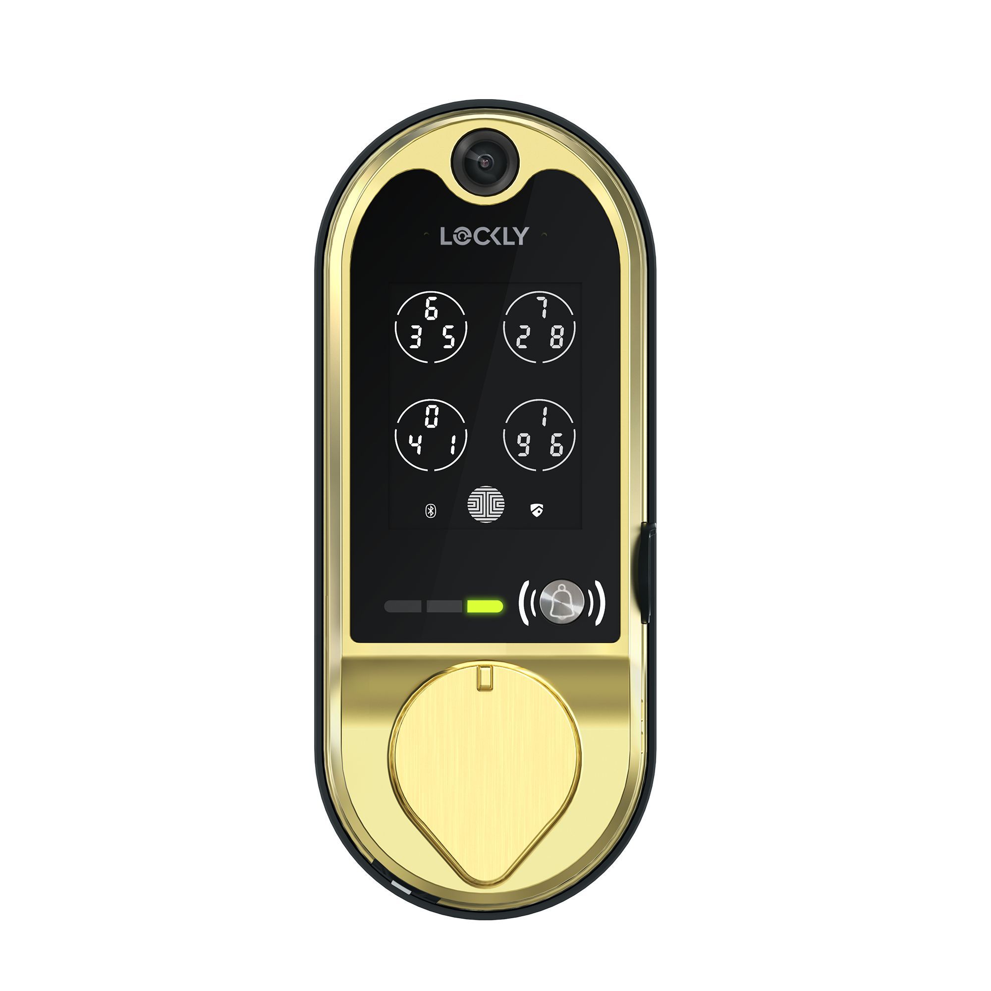 Lockly Vision Video Doorbell Smart Locks Brushed Gold Smart Lock Electronic Deadbolt with Wifi Bluetooth and Fingerprint Touchscreen Keypad PGD798 MG Sansujyuku sansujyuku.com