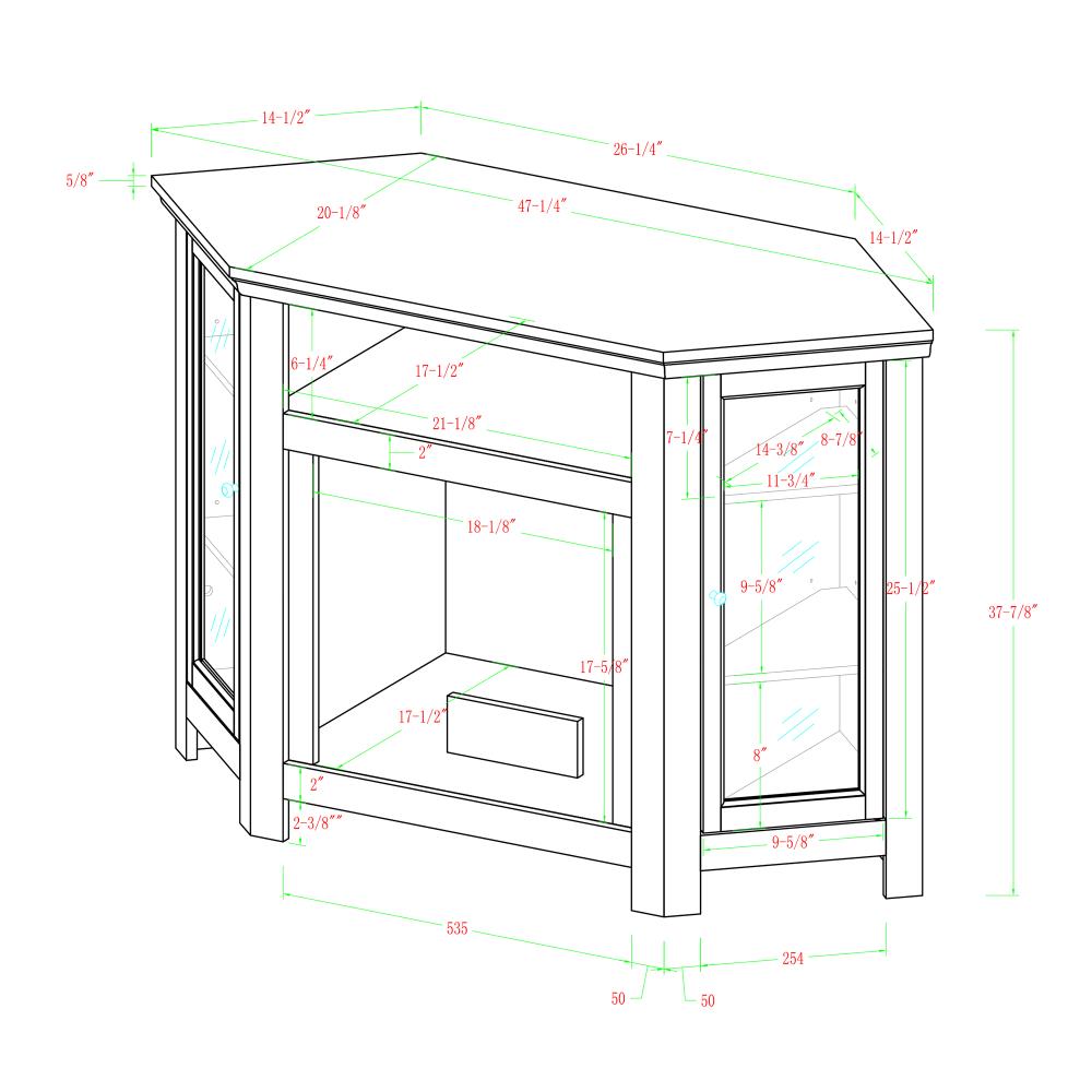 Walker Edison LW48FPCRRO Electric-Fireplaces - View #5