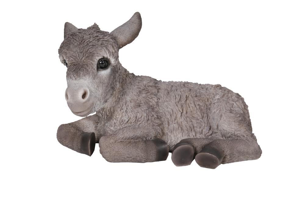 Hi-Line Gift 87974-E 7.4-in H x 7.28-in W Gray Animal Garden Statue