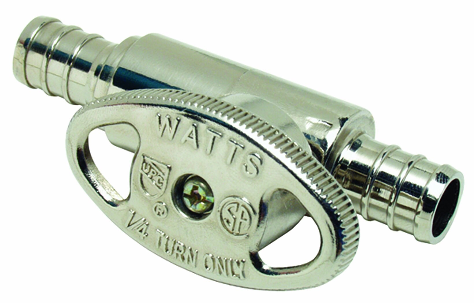 Watts  LFP-551 1/2-Inch PEX Barb Straight Stop Valve Low-Lead Brass Chrome