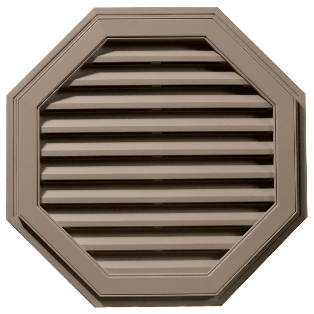 Builders Edge 120013232095 32-in x 32-in Clay Octagon Vinyl Gable Louver Vent