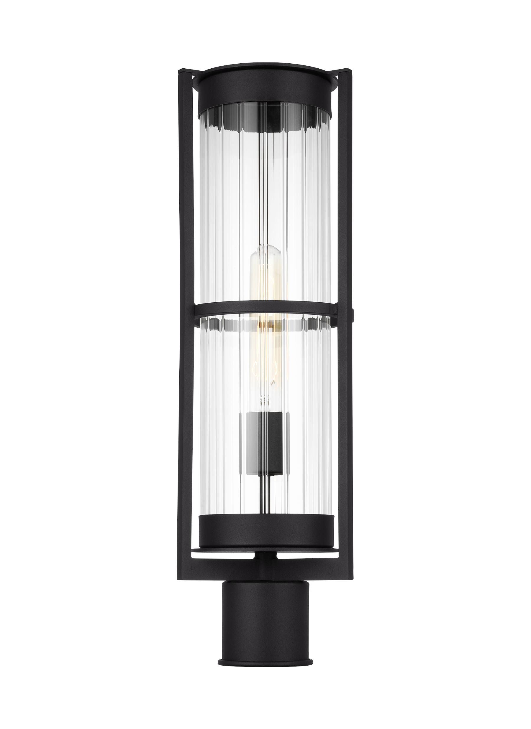 Generation Lighting 8226701-12 Alcona 1 -Light 21-in H Black Hardwired Outdoor Wall Light