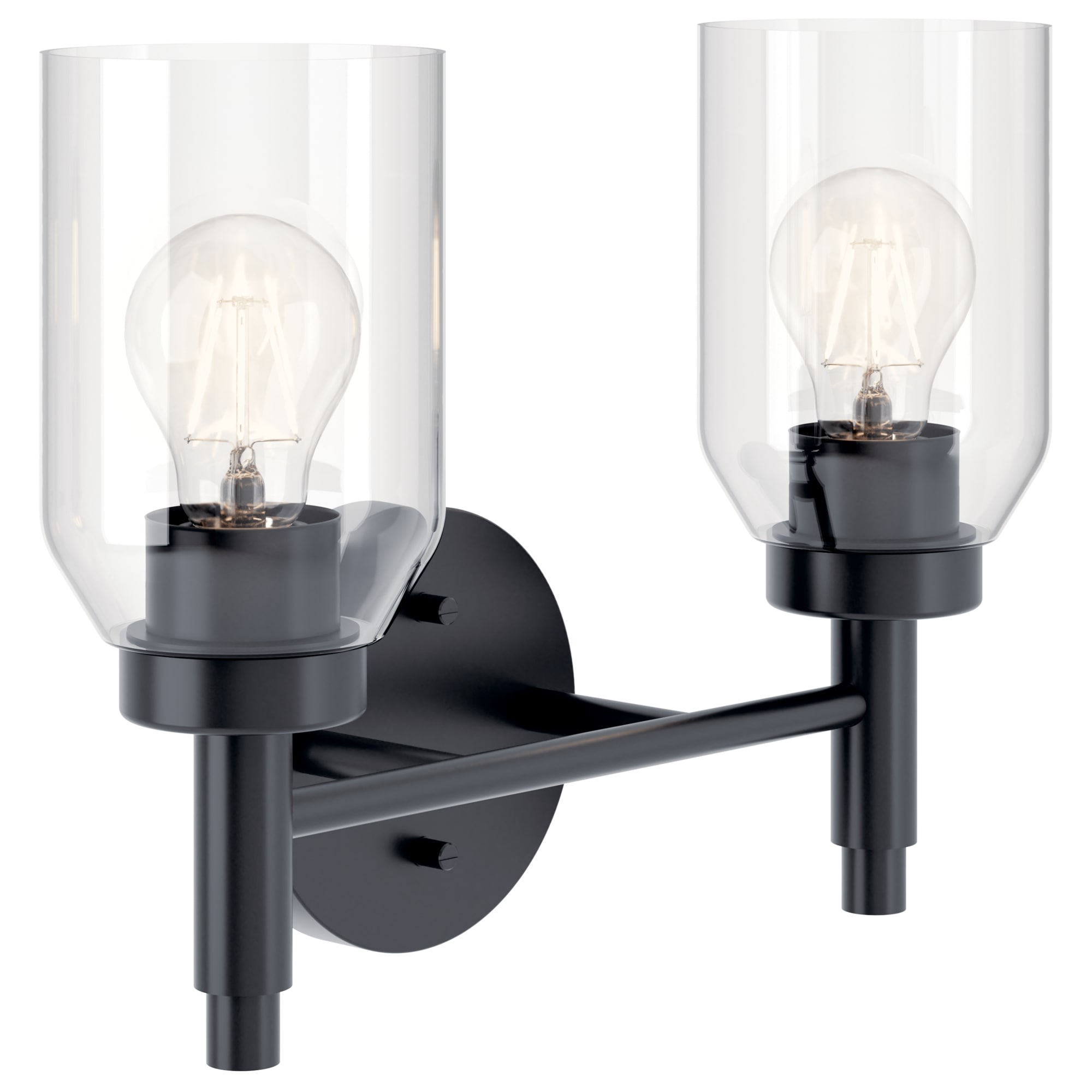Kichler 55184BK Madden 14.25-in 2 -Light Black Modern/contemporary Vanity light