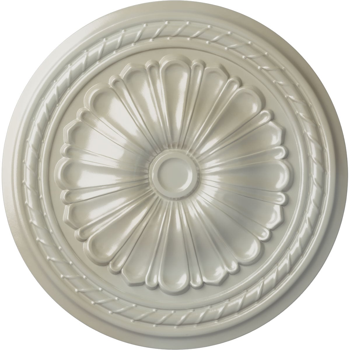 Ekena Millwork CM20ALFBS Alexa 20.5-in W x 20.5-in L Painted Flash Blue Polyurethane Whole Ceiling Medallion
