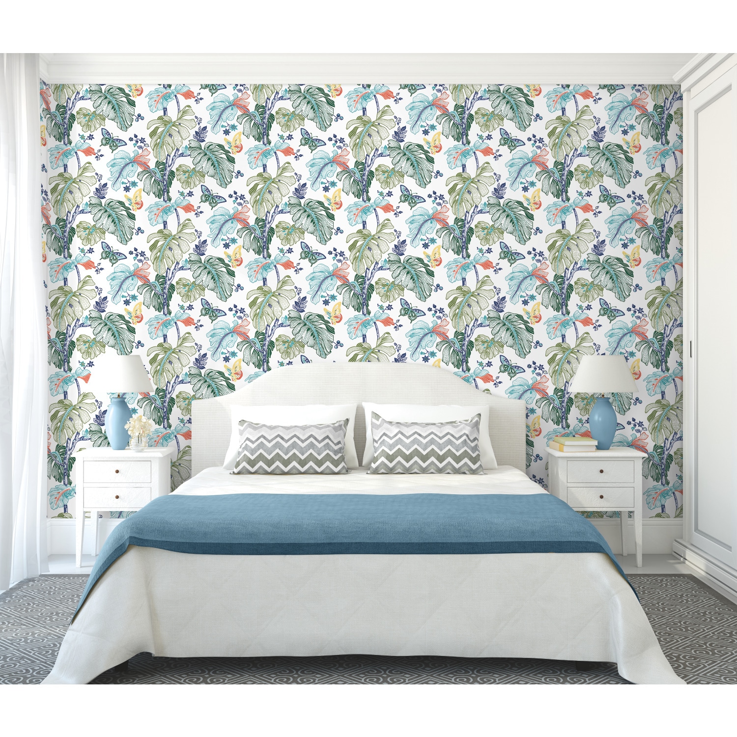 RoomMates RMK11587RL 28.29-Sq. Feet Orange Vinyl Ivy/Vines Self-adhesive Peel and Stick Wallpaper