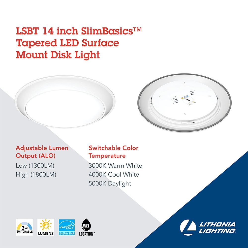 Lithonia Lighting LSBT14INSWW2WLMWBZM6 flushmounts - View #4