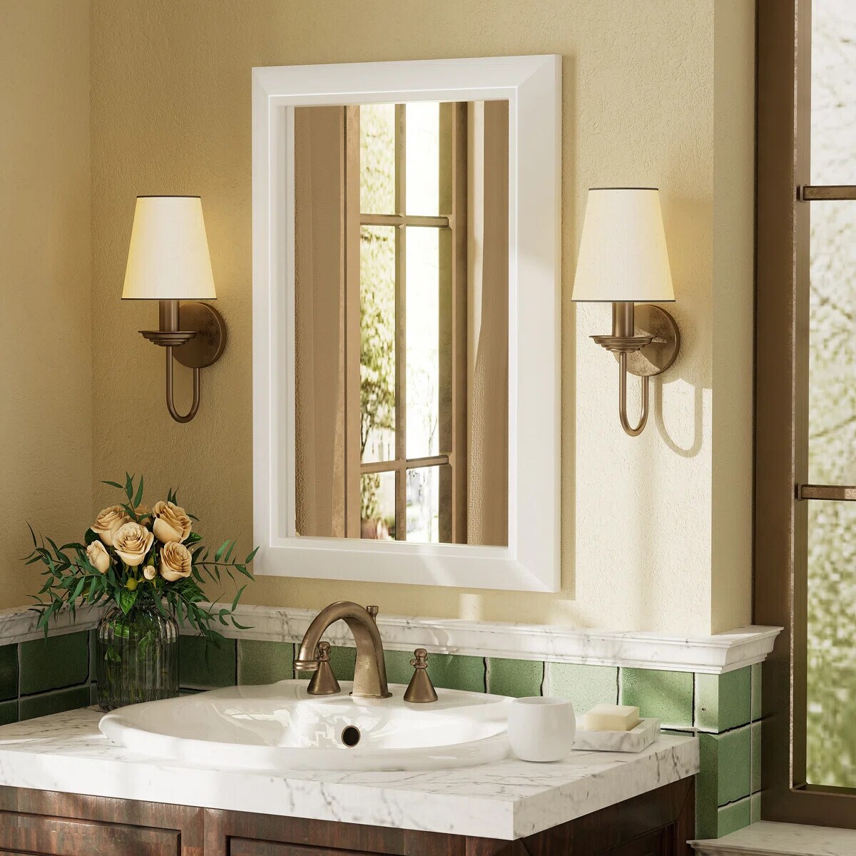 YQP YQP-D-RA4060-W Framed-Bath-Mirrors - View #2