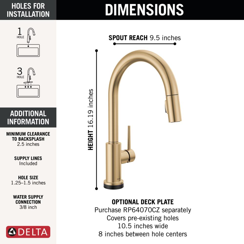 Delta 9159T-CZ-DST Kitchen-Faucets - View #4
