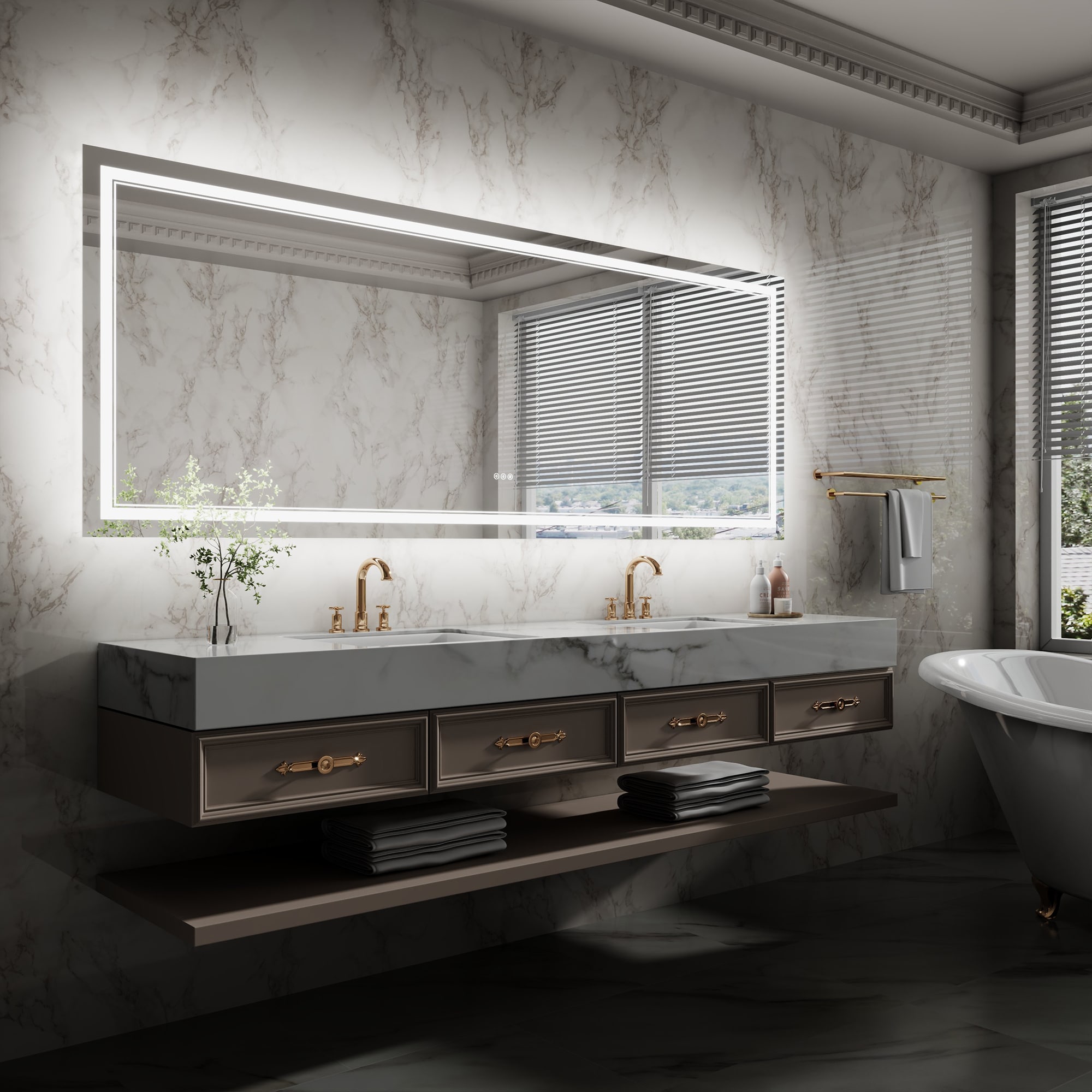 ExBrite EXBM6036V12 Framed-Bath-Mirrors - View #15