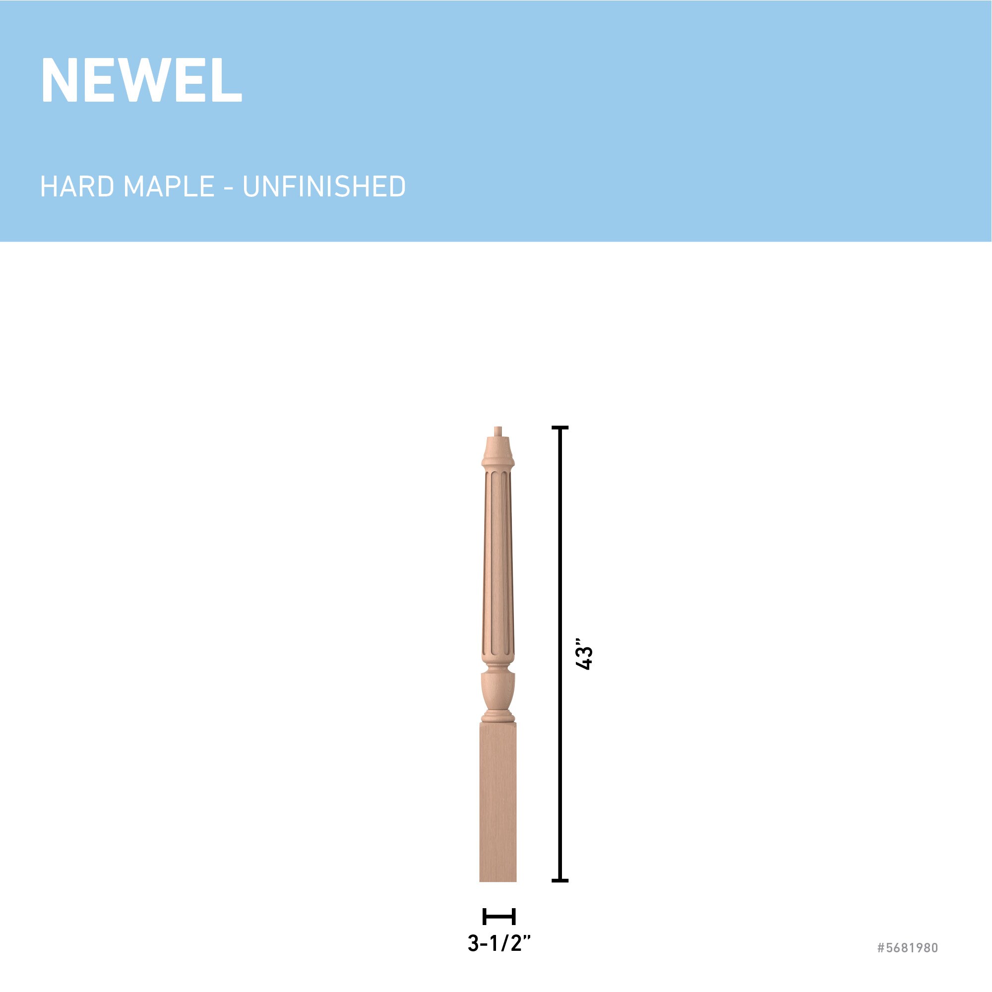 L.J. Smith Stair Systems LJF-3010-HM Interior-Stairpart-Newel-Posts - View #3