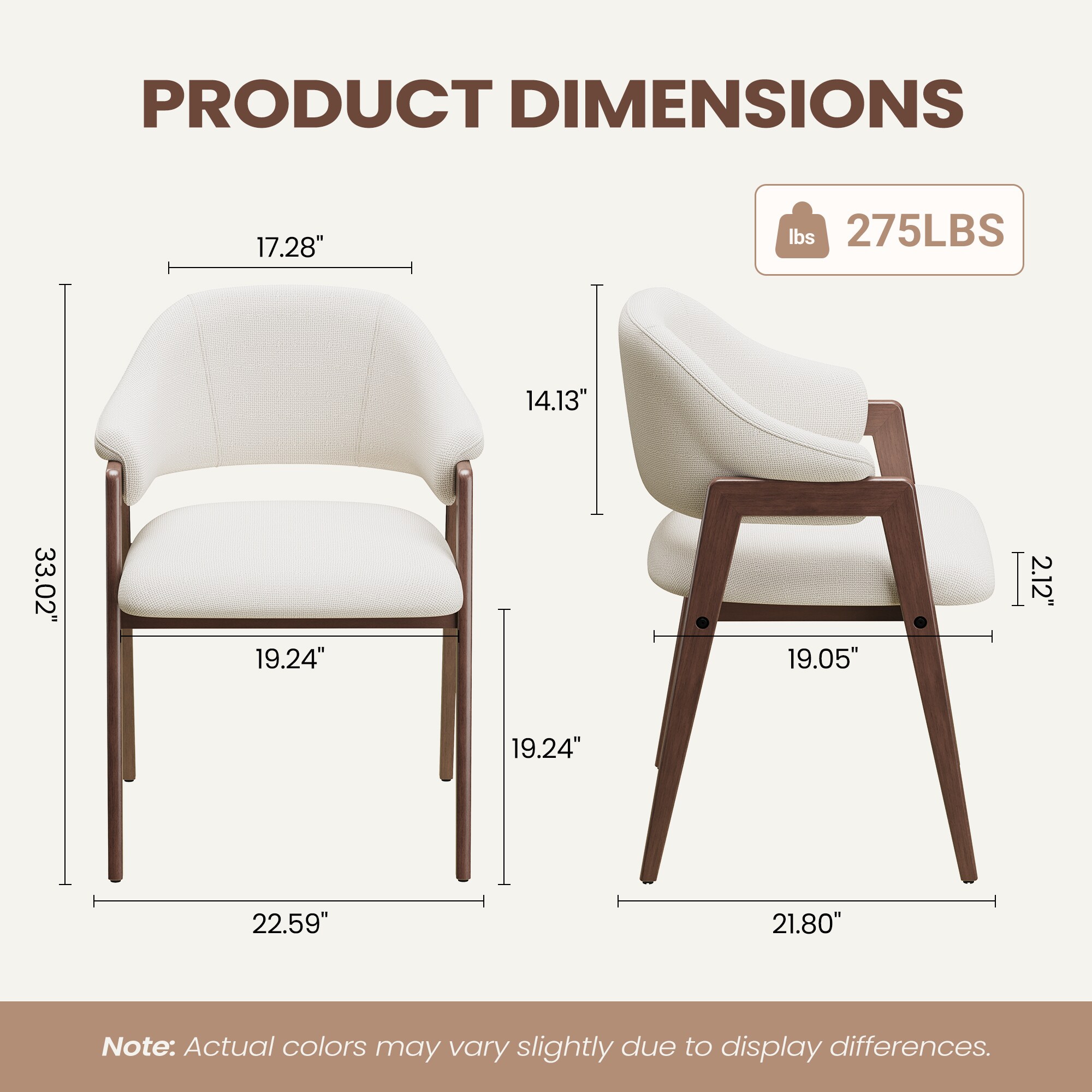 ViviHav LS-DCW14-OAT-FB-2B Dining-Chairs - View #3