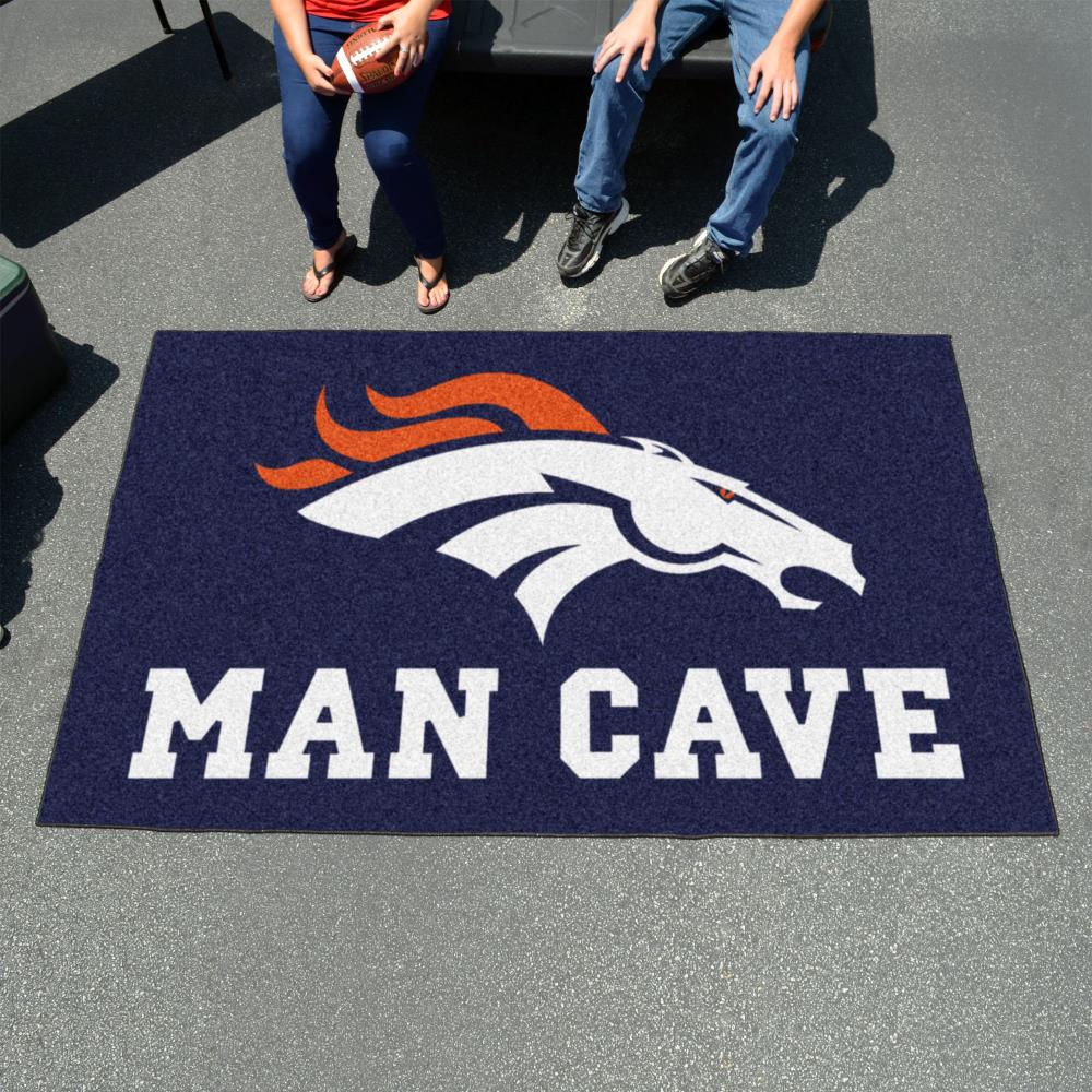 FANMATS NFL Man Cave UltiMat 5 x 8 Blue Indoor Solid Area Rug in