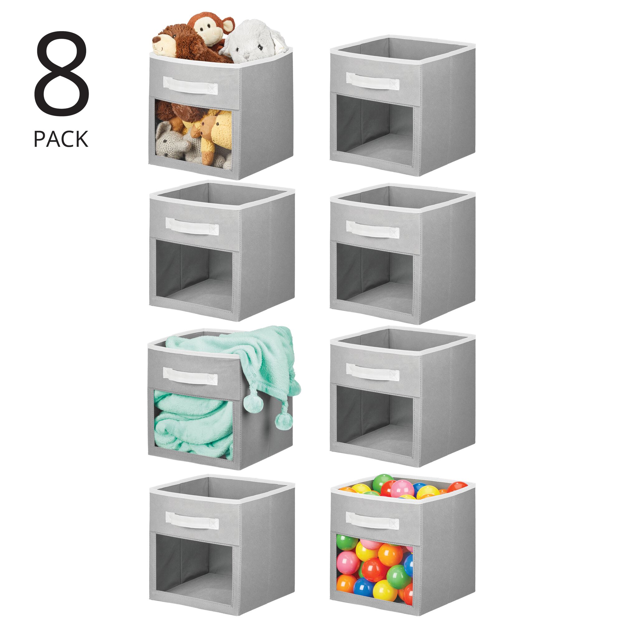 mDesign Plastic Wall Mount, 3 Tier Storage Organizer Shelf to Hold