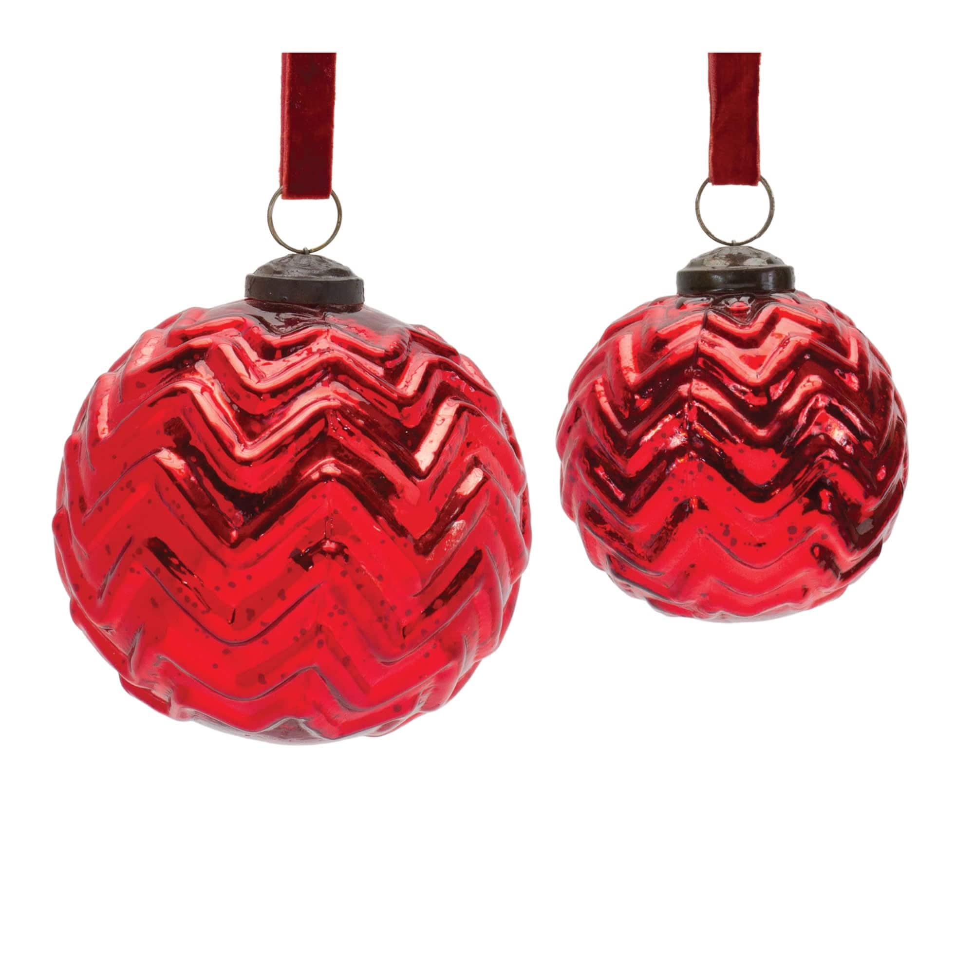 Melrose International 86748DS Ball Ornament (Set of 2) 3D 4D Glass