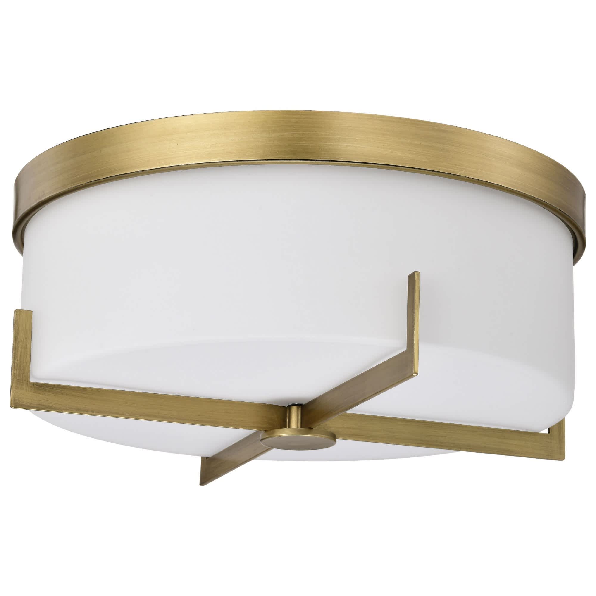 Nuvo Lighting Roselle 3 - Light Natural Brass incandescent Steel Flush Mount Light