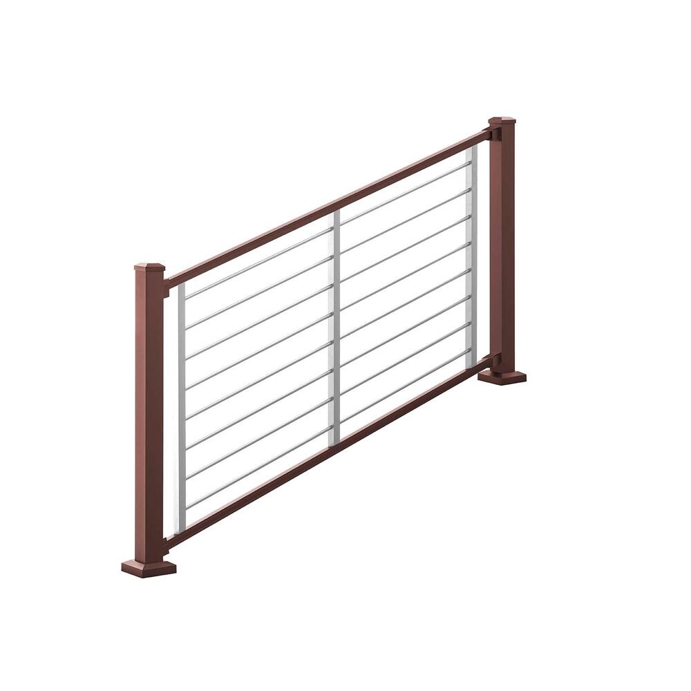 Trex Signature Railing 6ft x 1.75in x 36in Bronze Aluminum Deck Stair Rail Kit in the Deck