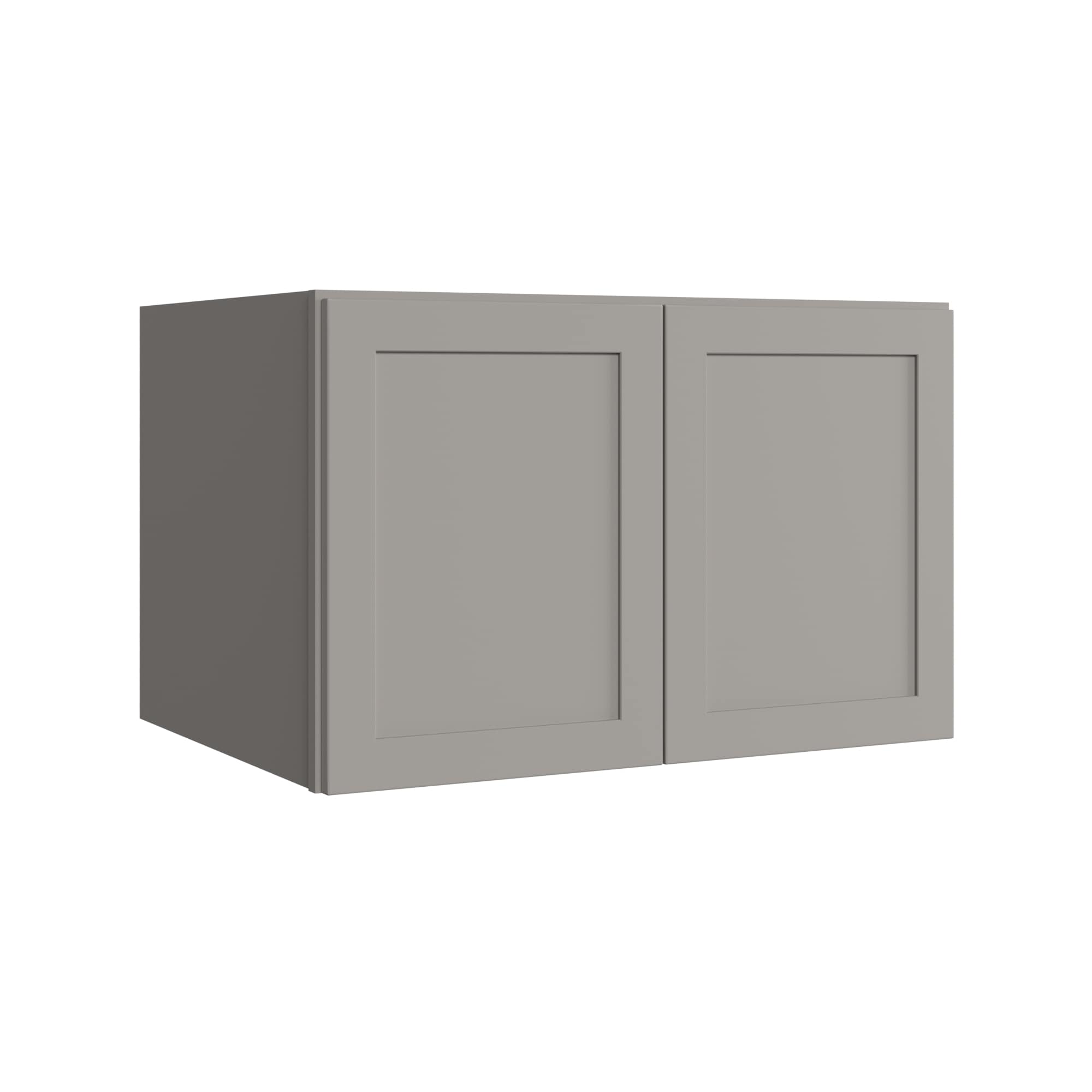 KraftMaid Momentum WR3321G81 Deveron 33-in W x 21-in H x 24-in D Pebble Grey Wall Fully assembled Plywood Cabinet (Recessed Panel Shaker)