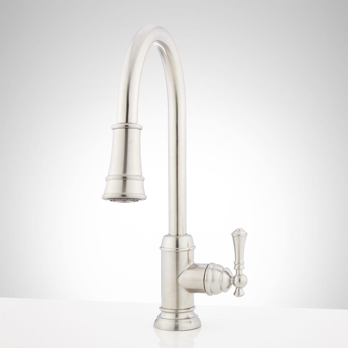 Signature Hardware Amberley Brushed Nickel Single Handle Pull-down ...