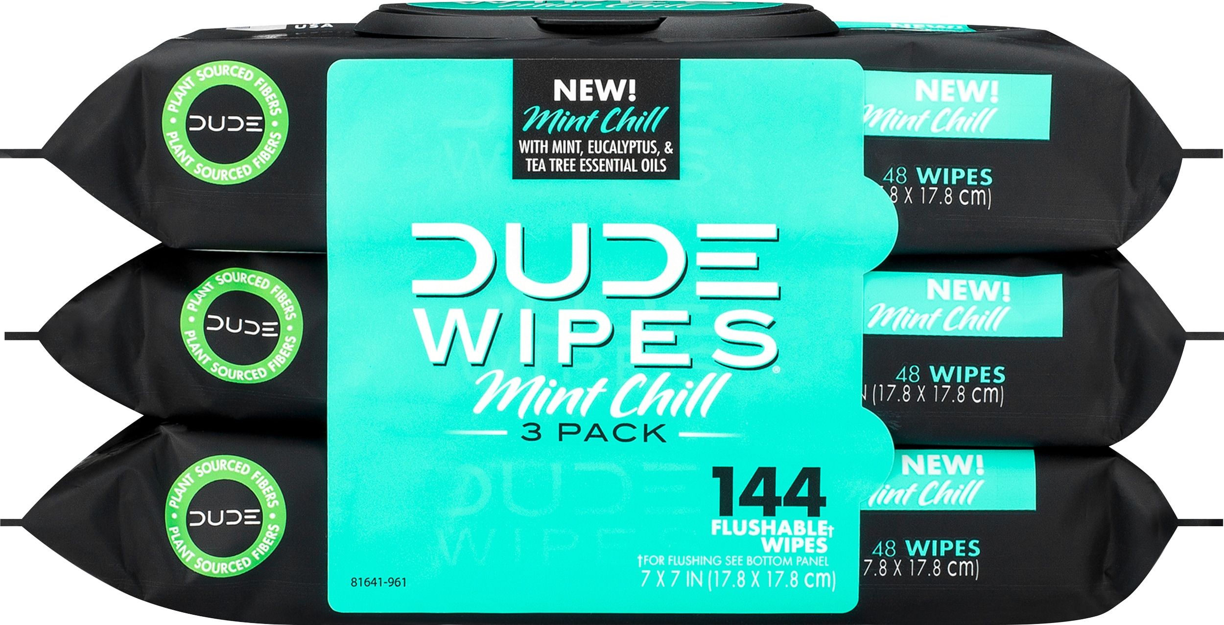 DUDE WIPES Dude Wipes 3-Packs 48-Pack Natural Fiber Blend Flushable Wipe