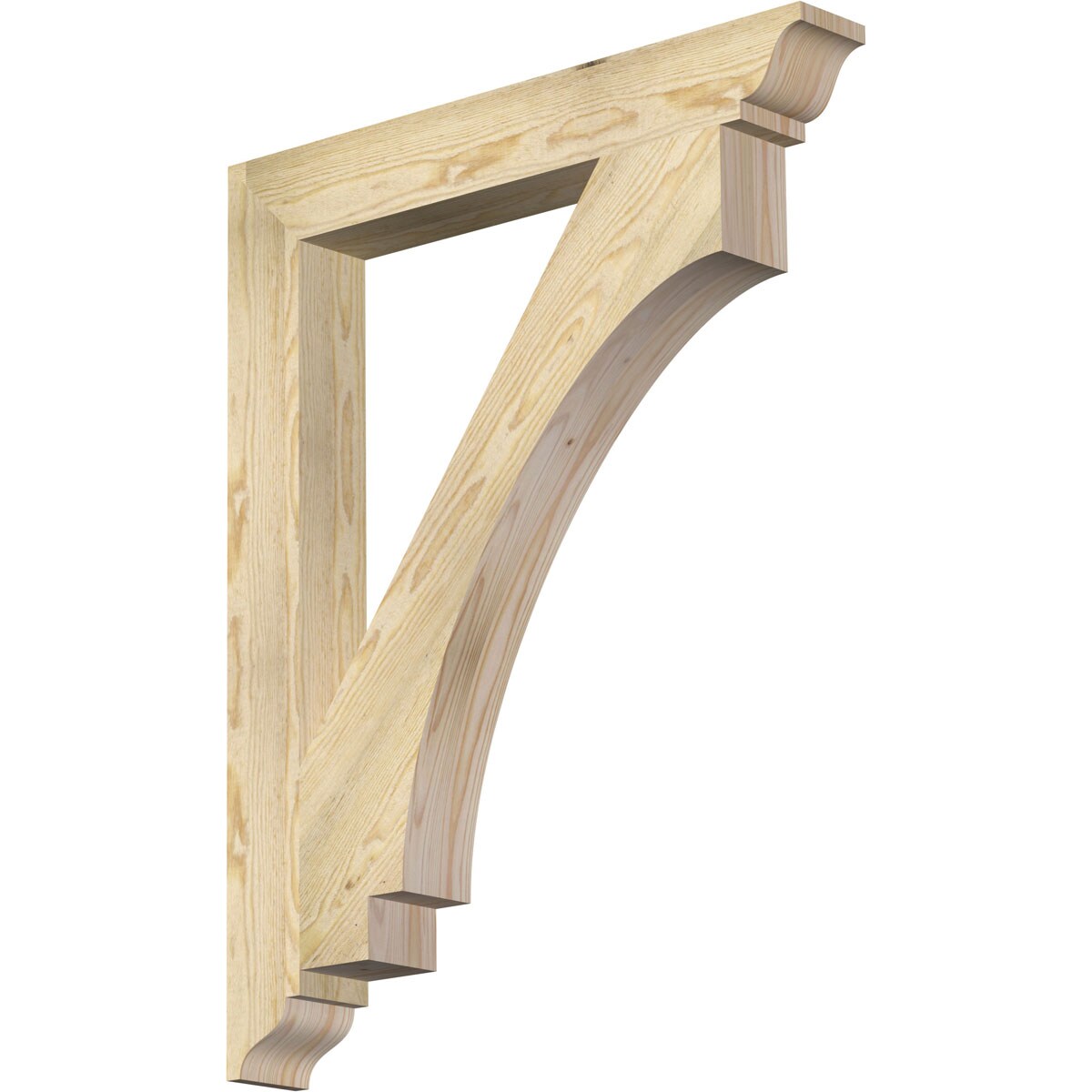 Ekena Millwork BKT04X30X38IMP01RDF Imperial traditional rough sawn 4-in x 30-in x 38-in Douglas fir Brown Wood Standard bracket