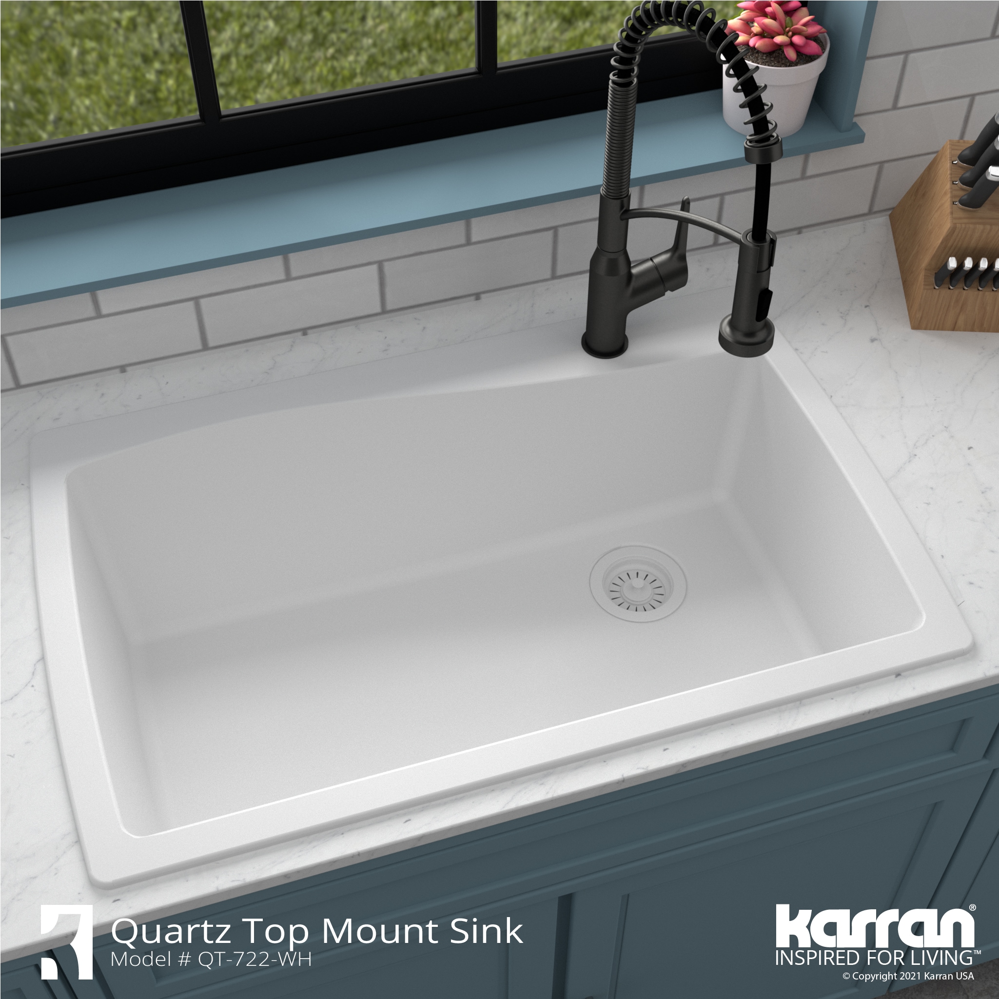 Karran QT-722-WH-PK1 Kitchen-Sinks - View #7