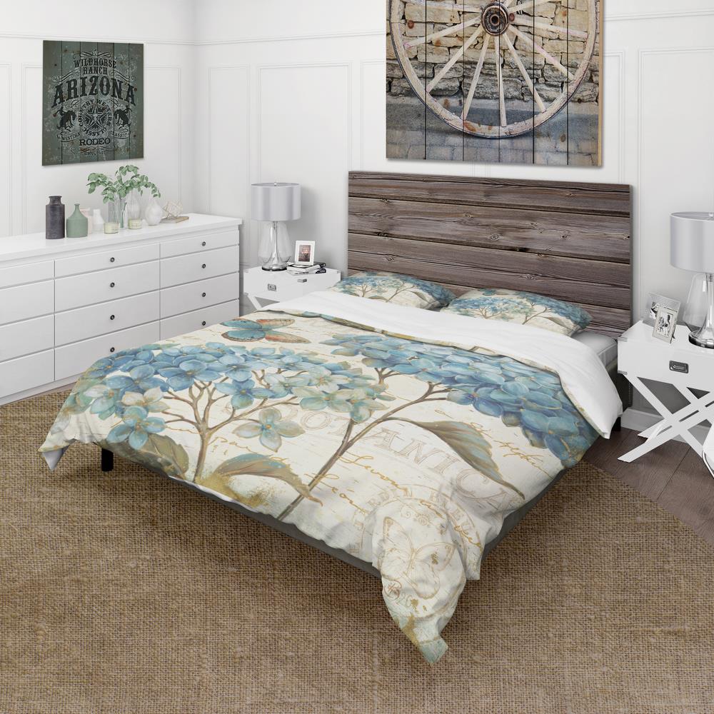 Designart BED30734-Q 3 -Piece Blue Queen Duvet cover Set