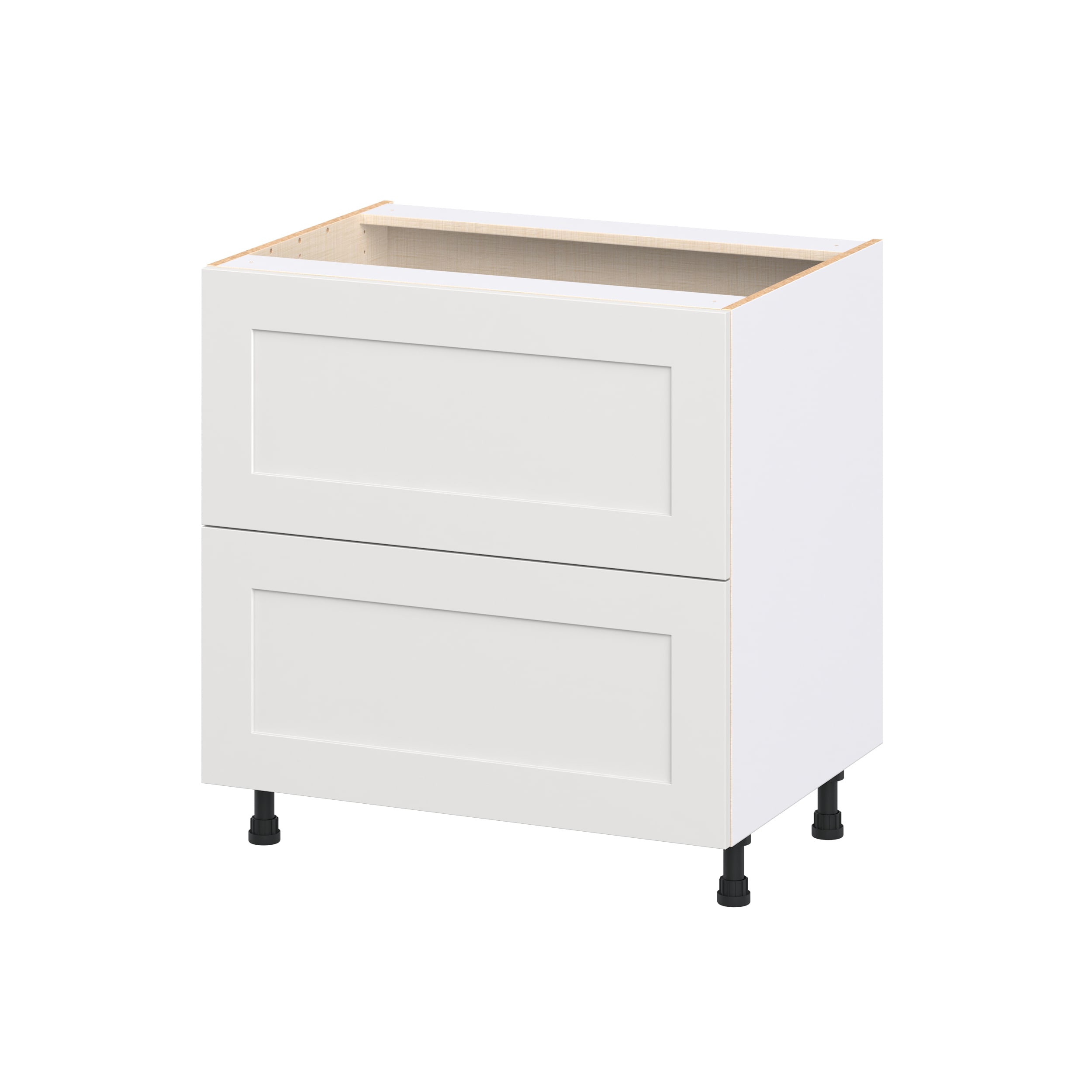 Hugo&Borg DSB2D33-JO Jolie 33-in W x 34.5-in H x 24.5-in D Warm White 2 -Drawers Drawer Base Fully assembled Cabinet Recessed Panel Shaker