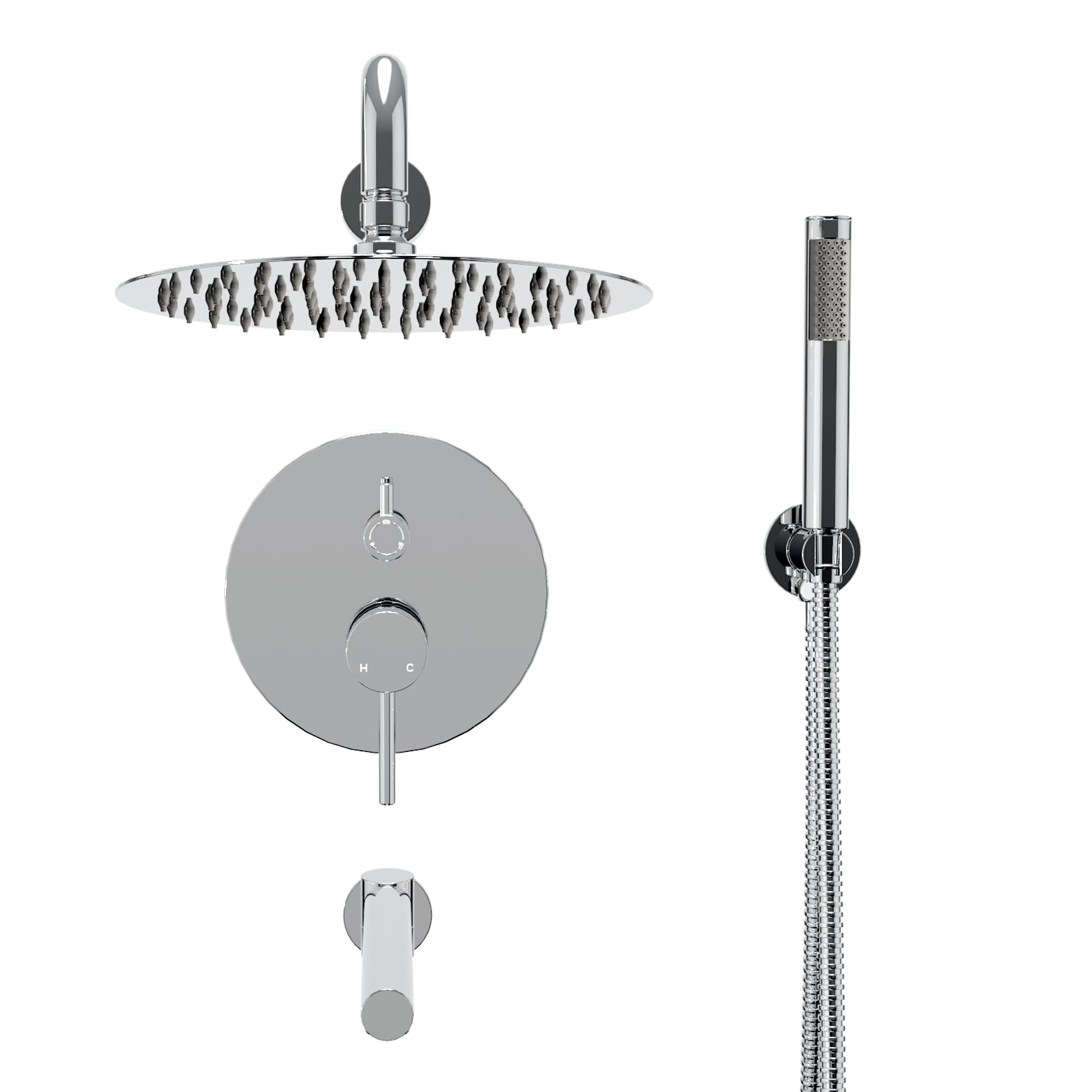 Clihome CHMS-16ORB-A3806 Showerhead-Bar-Panels - View #2